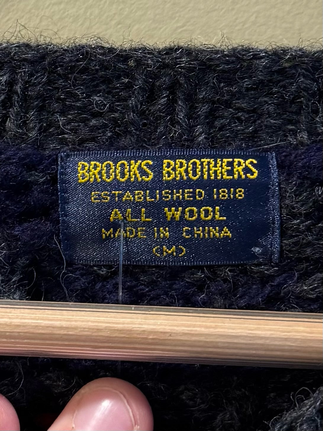 Vintage Brooks Brothers Wool Patchwork Tartan Sweater - M