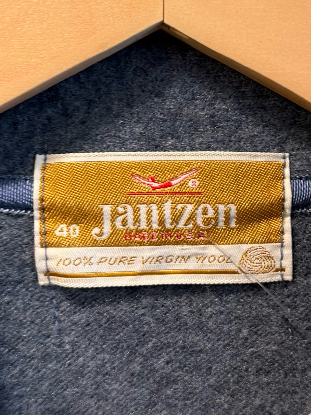 Vintage Jantzen Gray Wool Cardigan Sweater - S