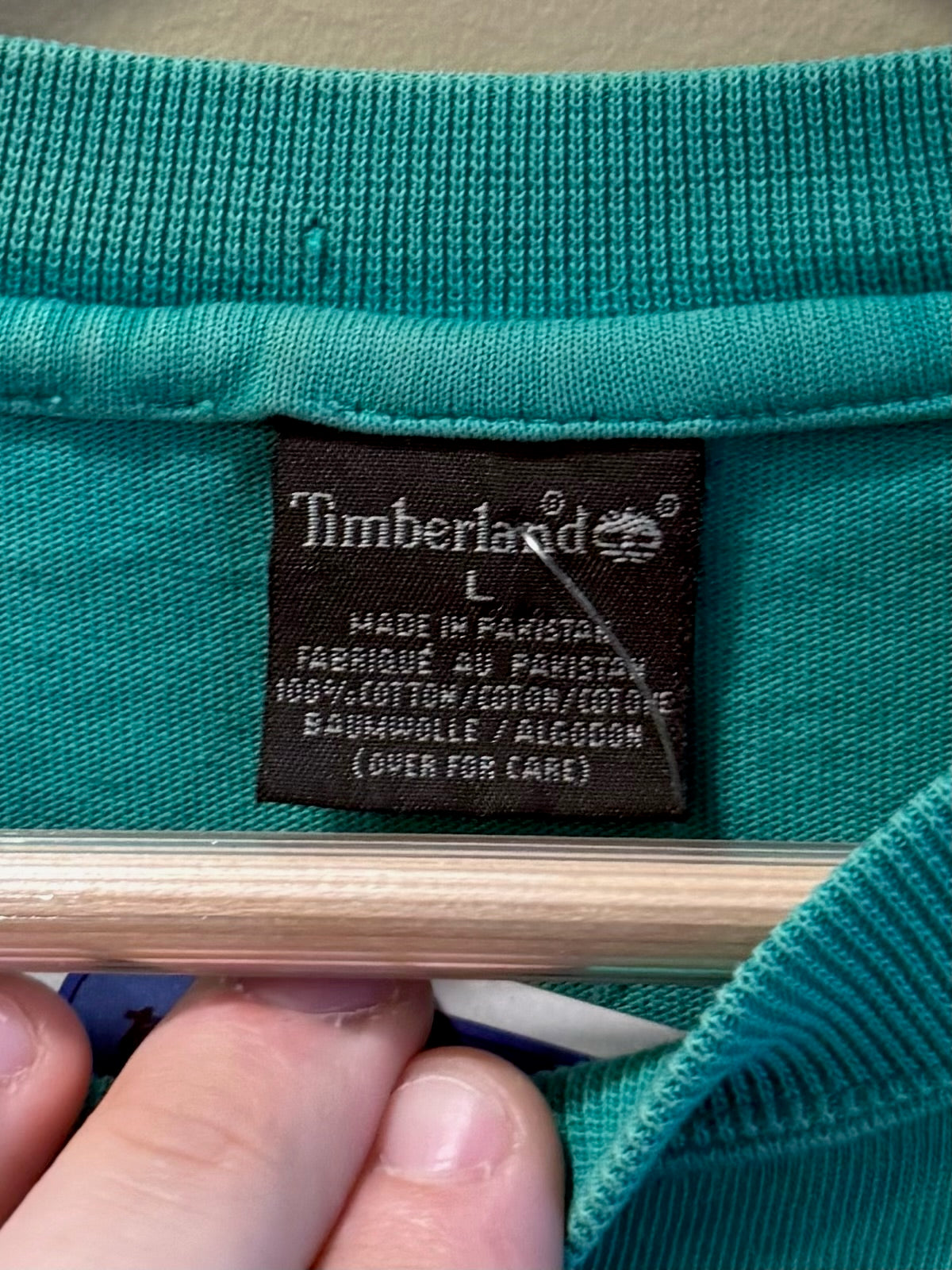 Vintage Timberland Outdoors Embroidered Green T-Shirt - L
