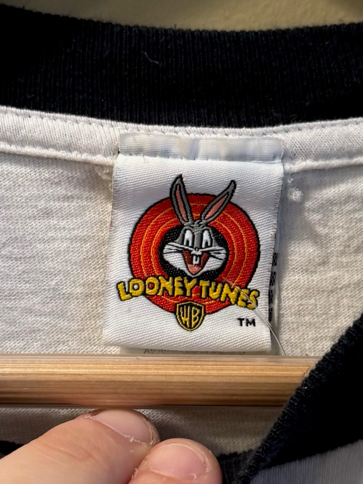 Vintage Marvin the Martian Looney Tunes Ringer Tee T-Shirt - S