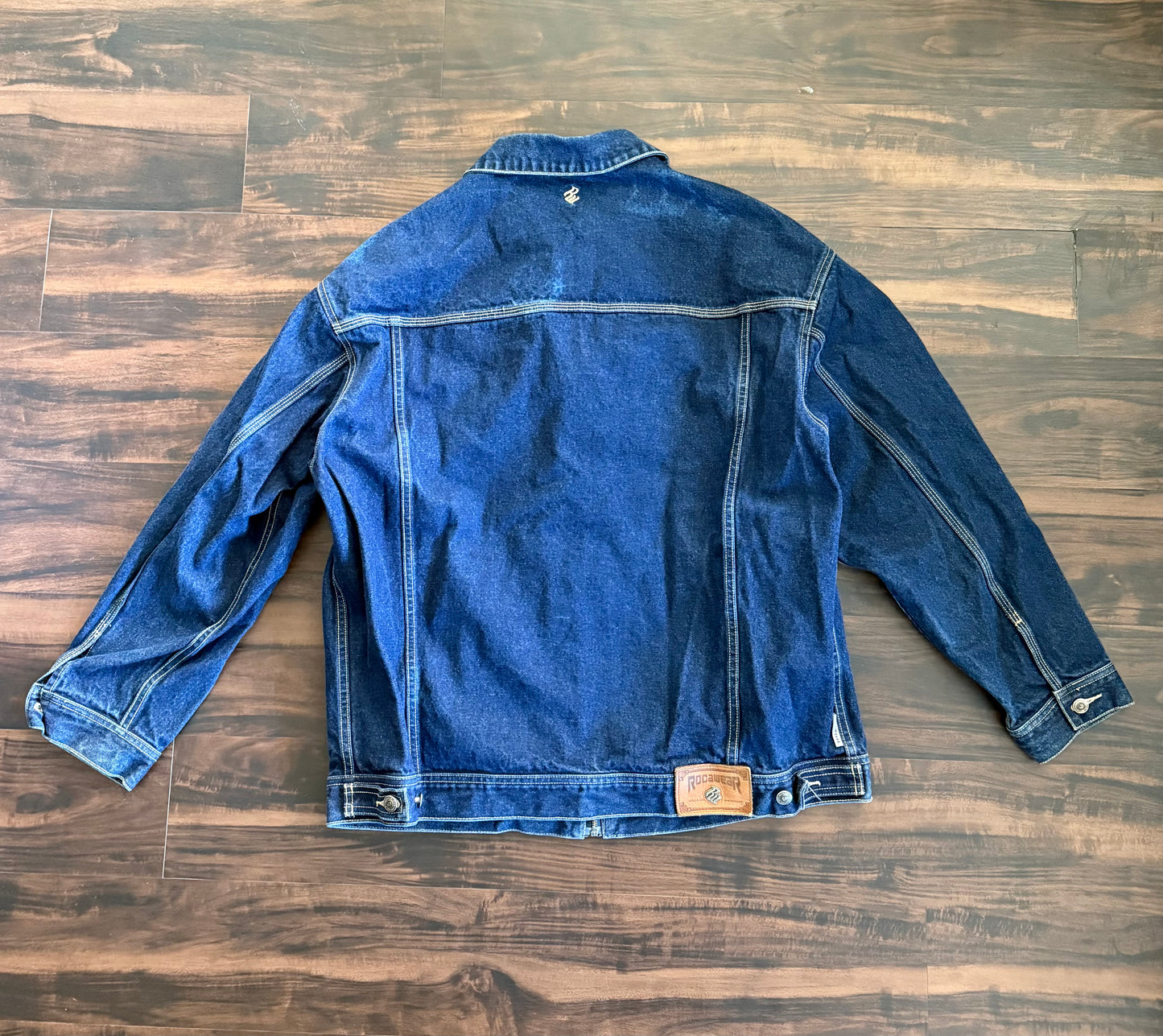 Vintage Rocawear Zip-Up Dark Wash Denim Trucker Jacket- XXL