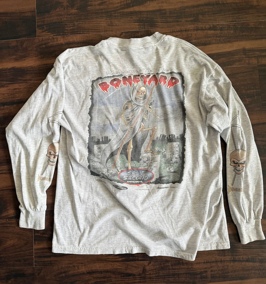 Vintage Bonewear Bone Yard Speed Gear Longsleeve T-Shirt- L