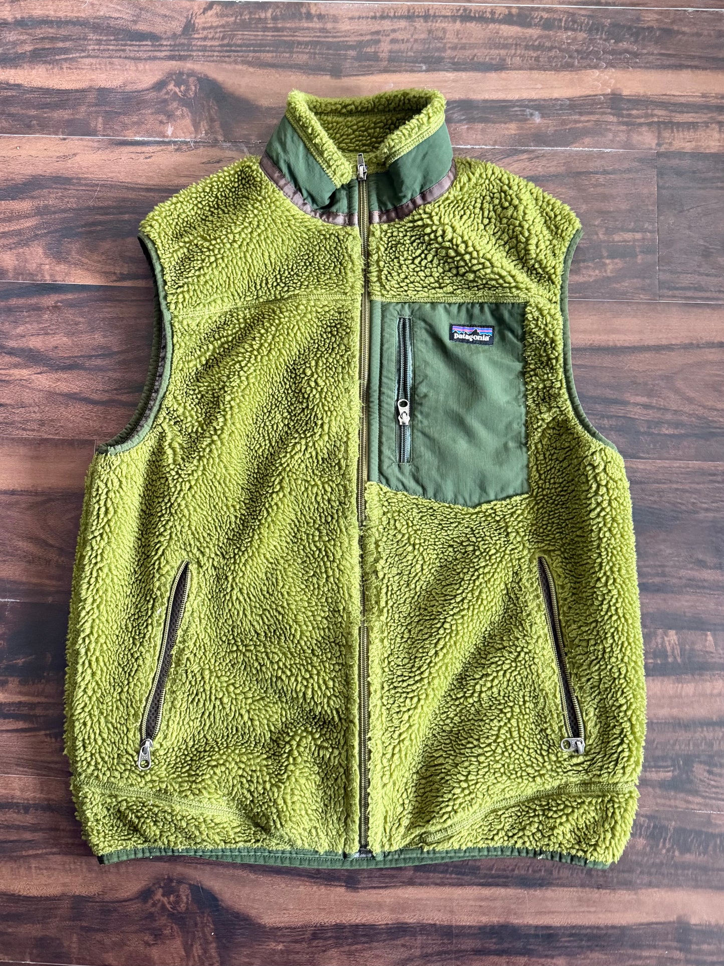 Patagonia Classic Green Retro X Deep Pile Fleece Vest- M