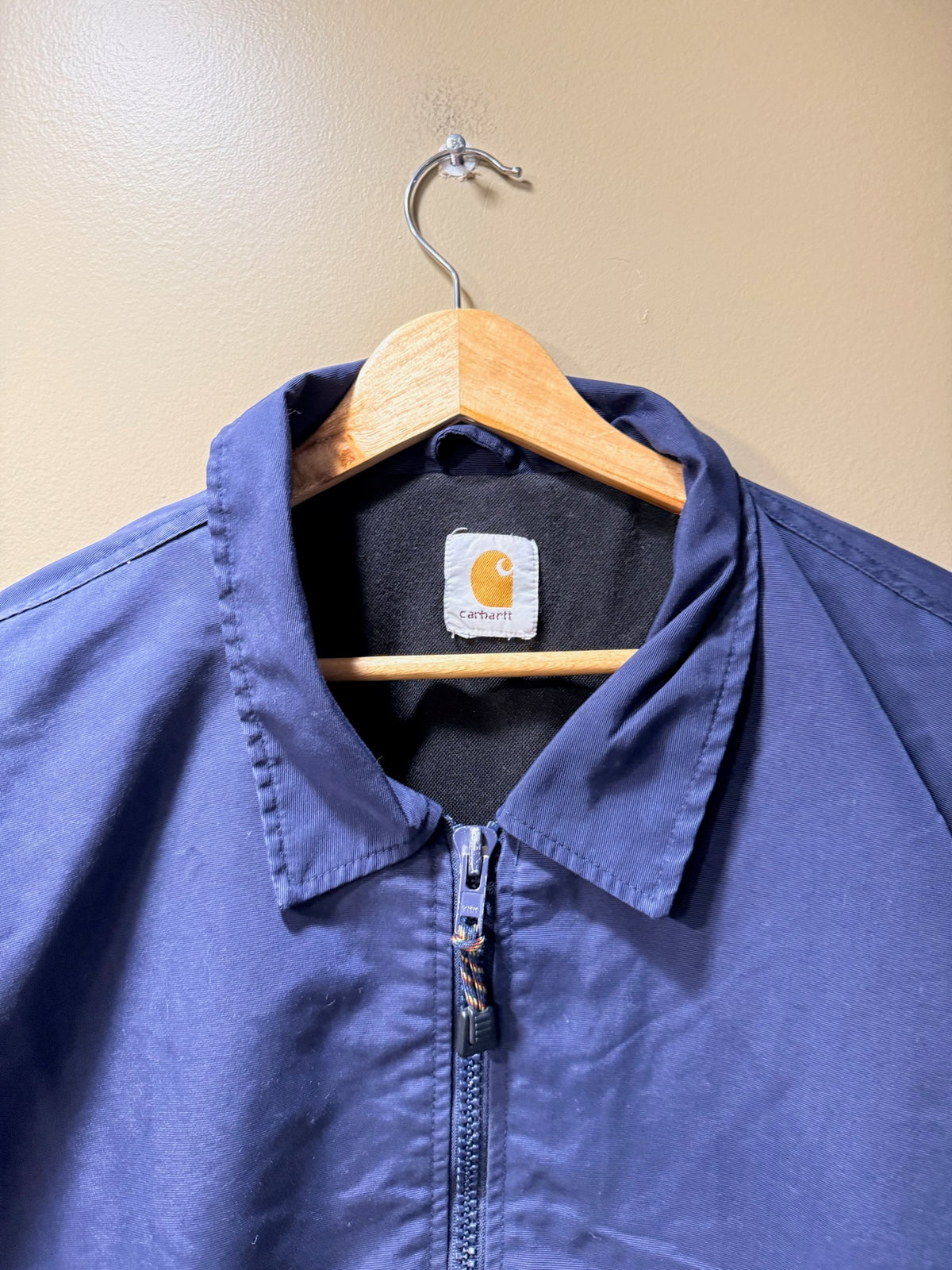 Vintage Carhartt Navy Canvas Zip Jacket - XL