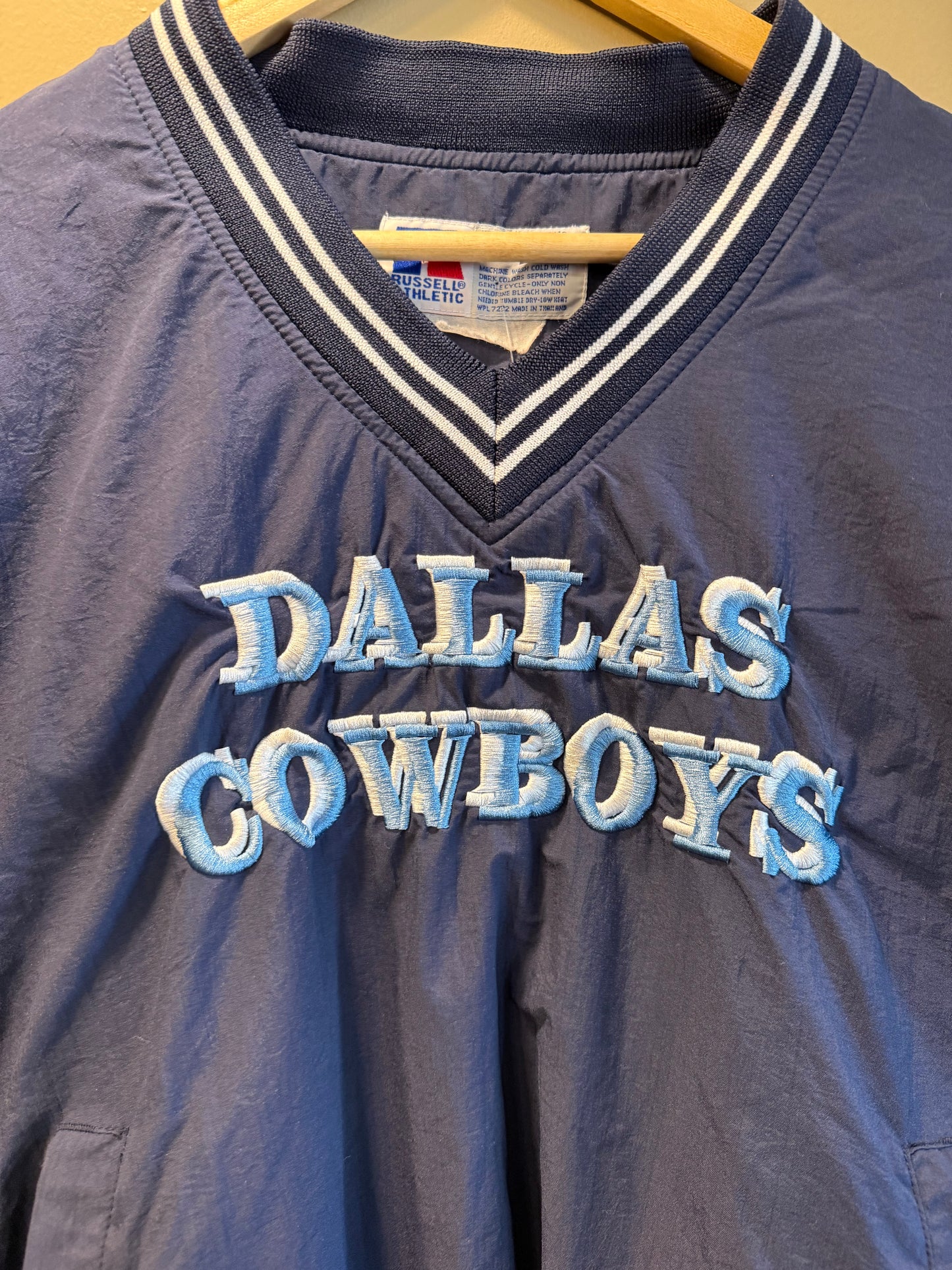 Vintage Dallas Cowboys Pullover V-Neck Windbreaker Jacket- L
