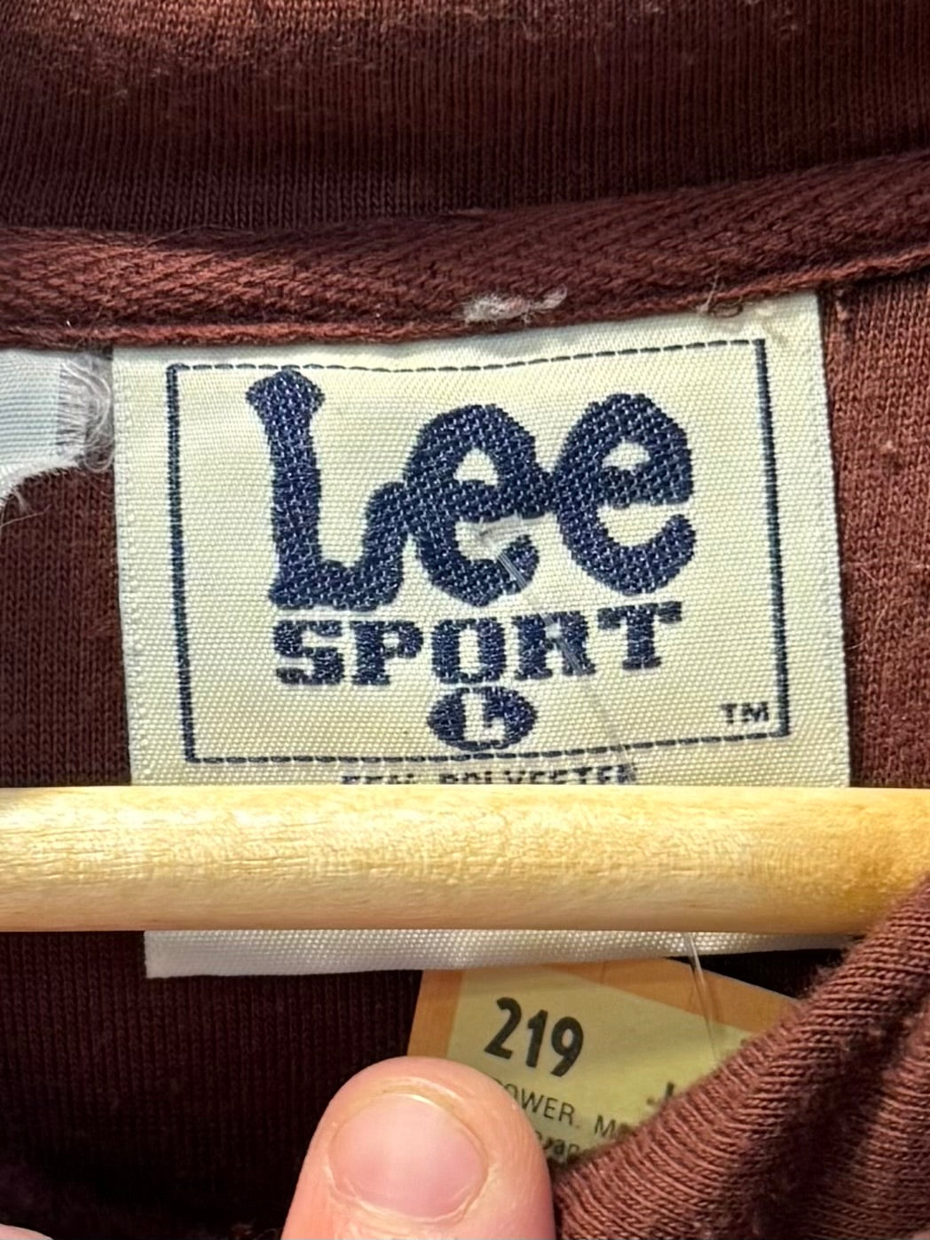Vintage Lee Sport Cleveland Browns Brown Hoodie Sweatshirt- L