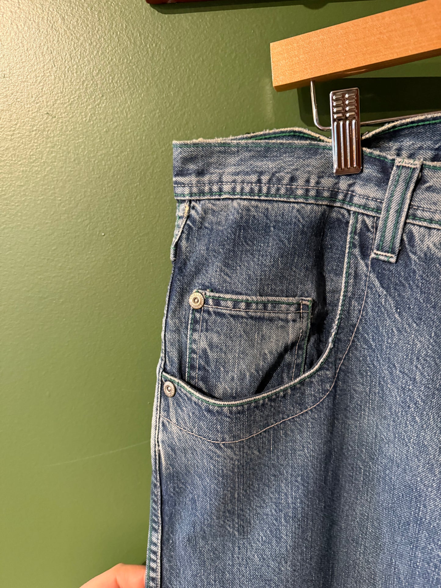 Vintage Kikwear Baggy Skate Streetwear Denim Jeans- 37x32