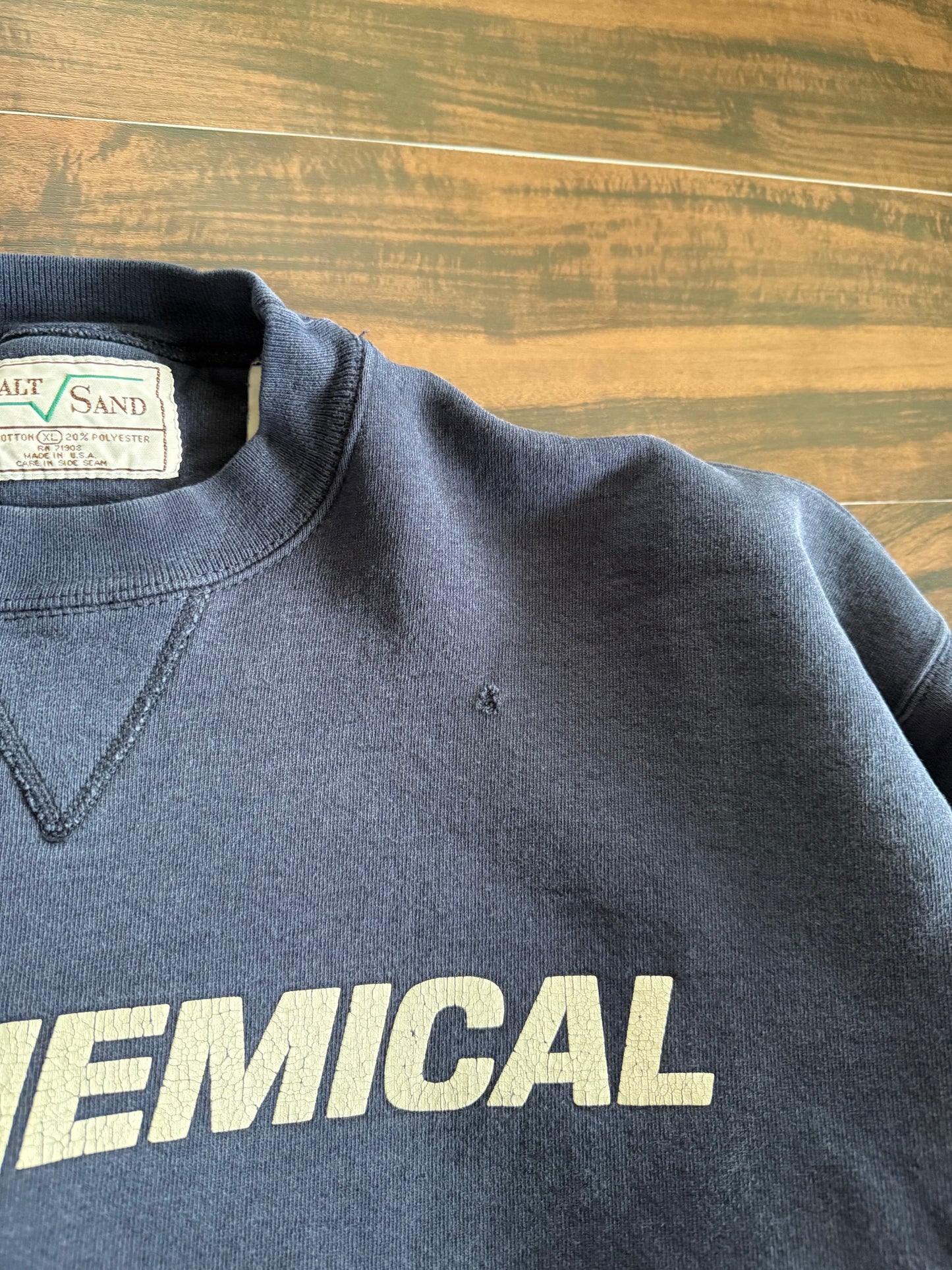 Vintage Chemical Galt Sand Navy Blue Crewneck Sweatshirt- XL
