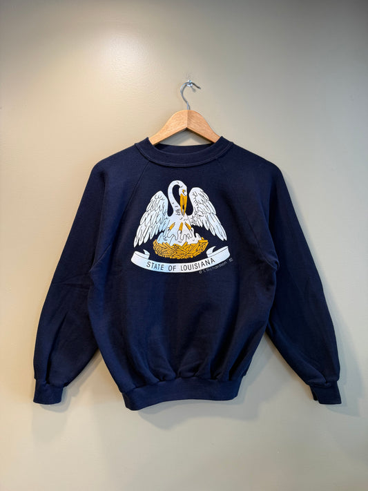 Vintage State of Louisiana Bird Crewneck Sweatshirt- M