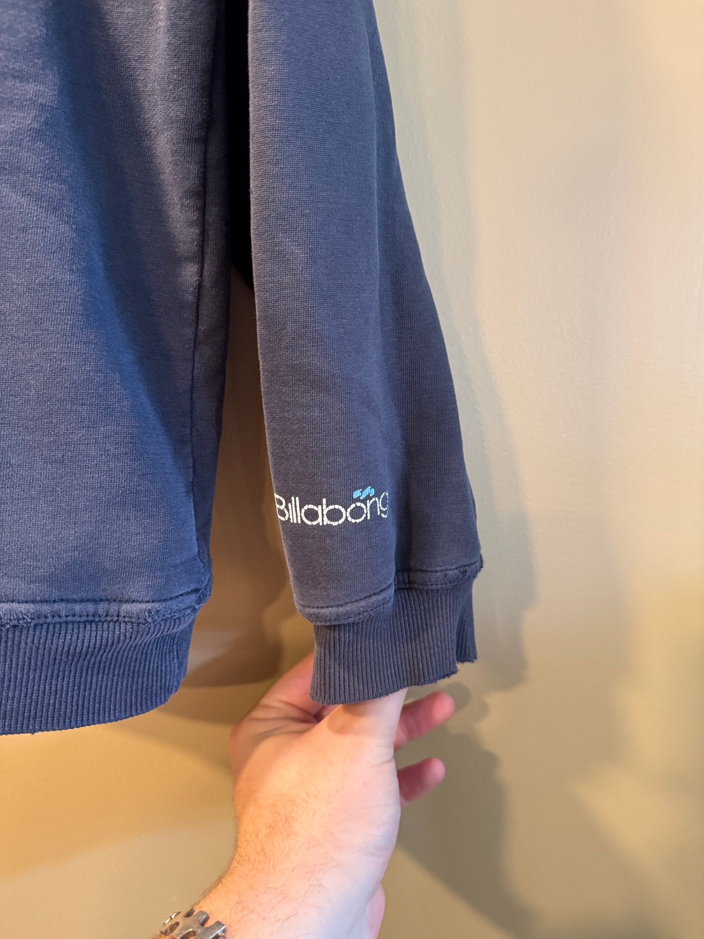 Vintage Billabong Navy Blue Heavyweight Hoodie Sweatshirt- M