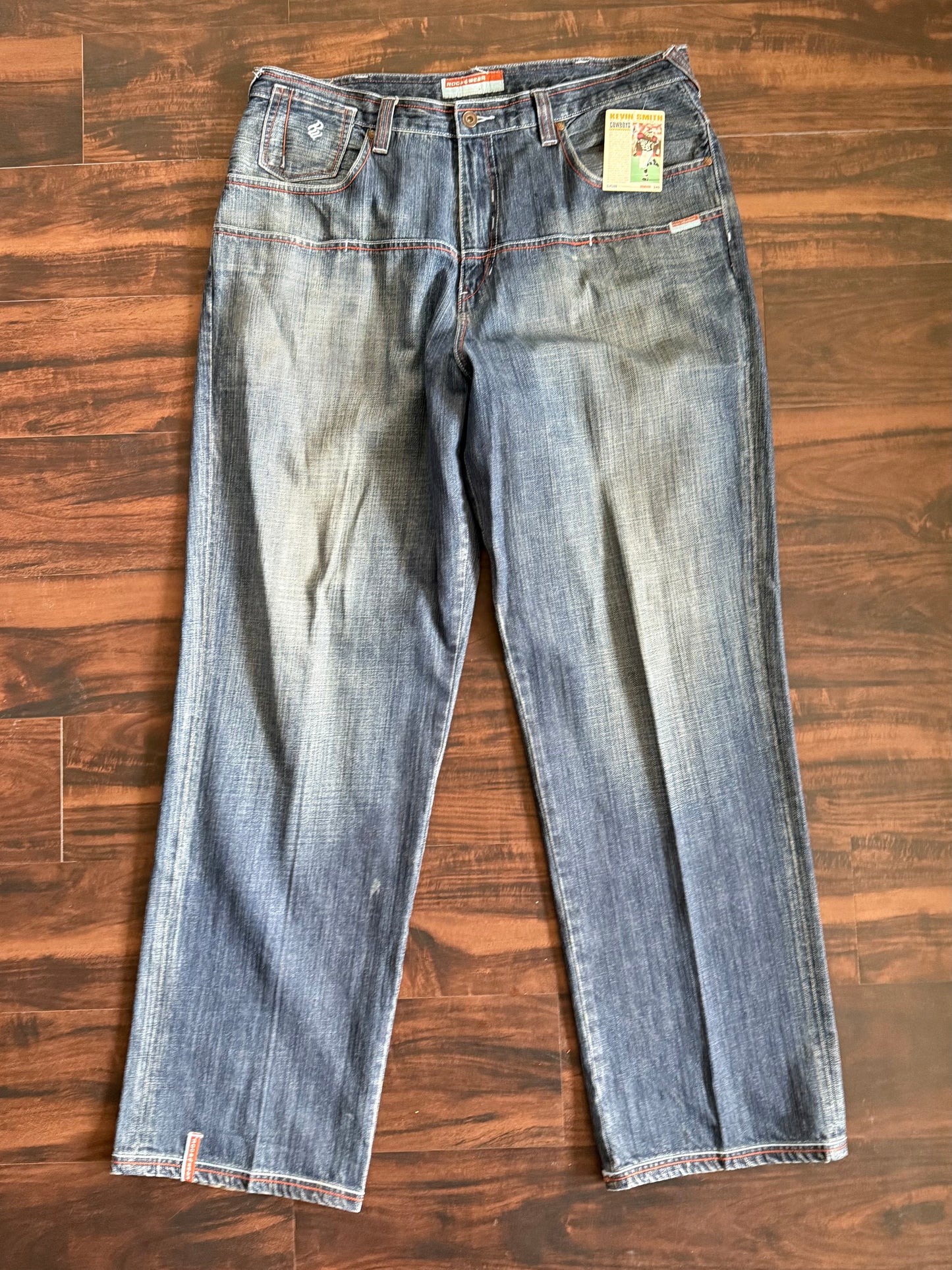 Vintage Y2K Rocawear Embroidered Streetwear Denim Jeans- 38x32