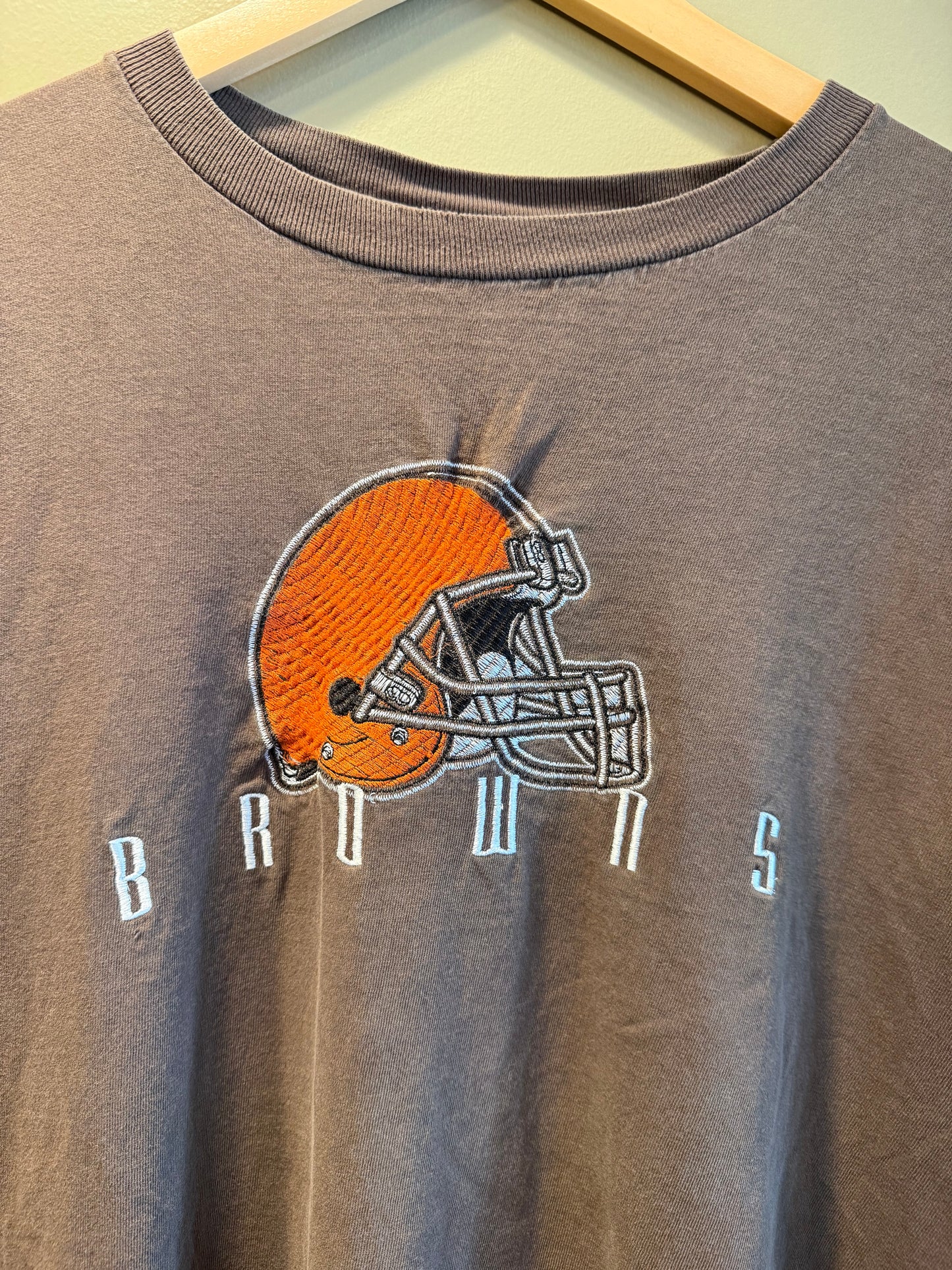 Vintage Cleveland Browns Embroidered Helmet T-Shirt- XXL