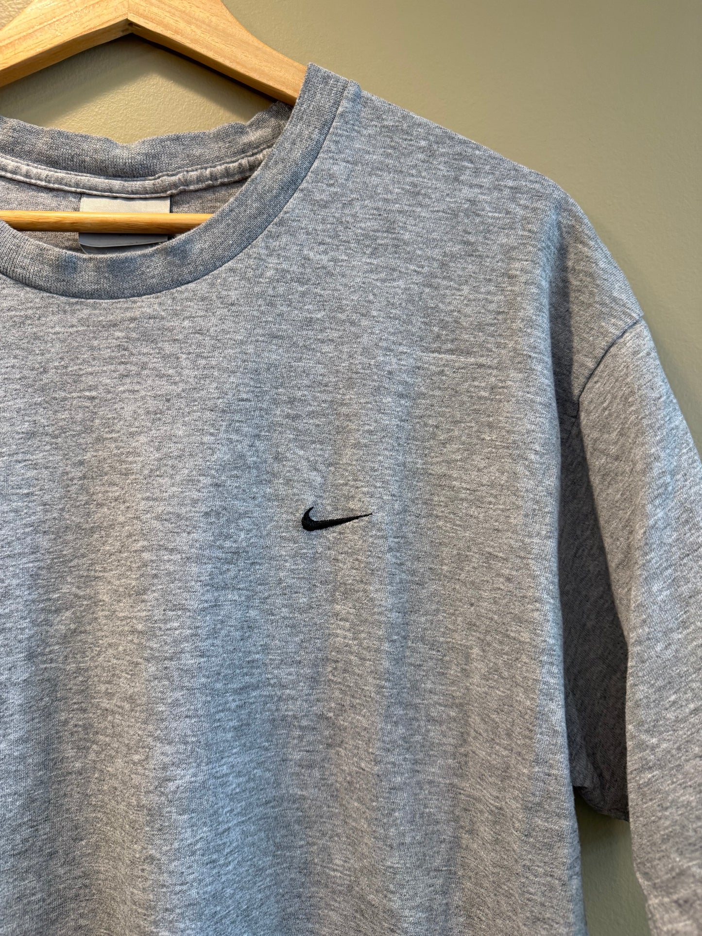 Vintage Nike Gray Swoosh T-Shirt- M