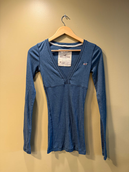 Vintage Y2K Hollister Blue Babydoll Long Sleeve T-Shirt- M