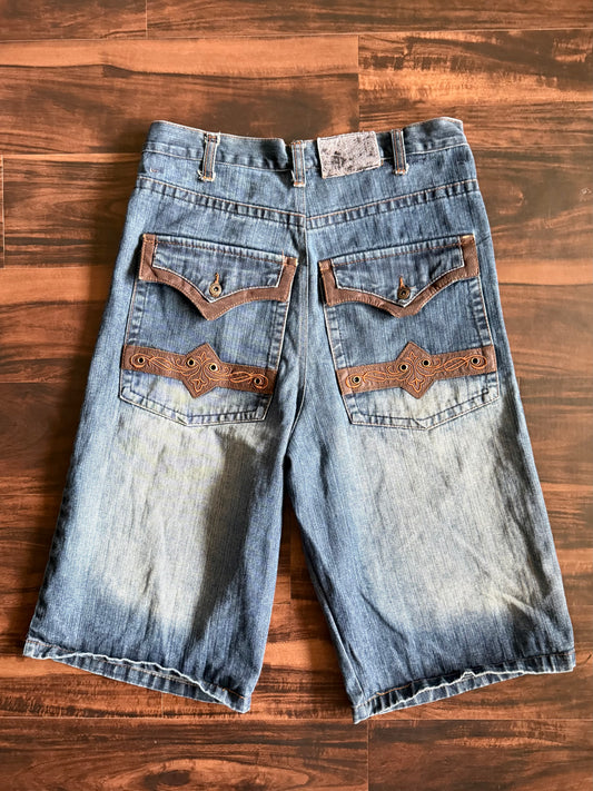 Vintage Y2K Refuse Brand Baggy Denim Jean Shorts- 36