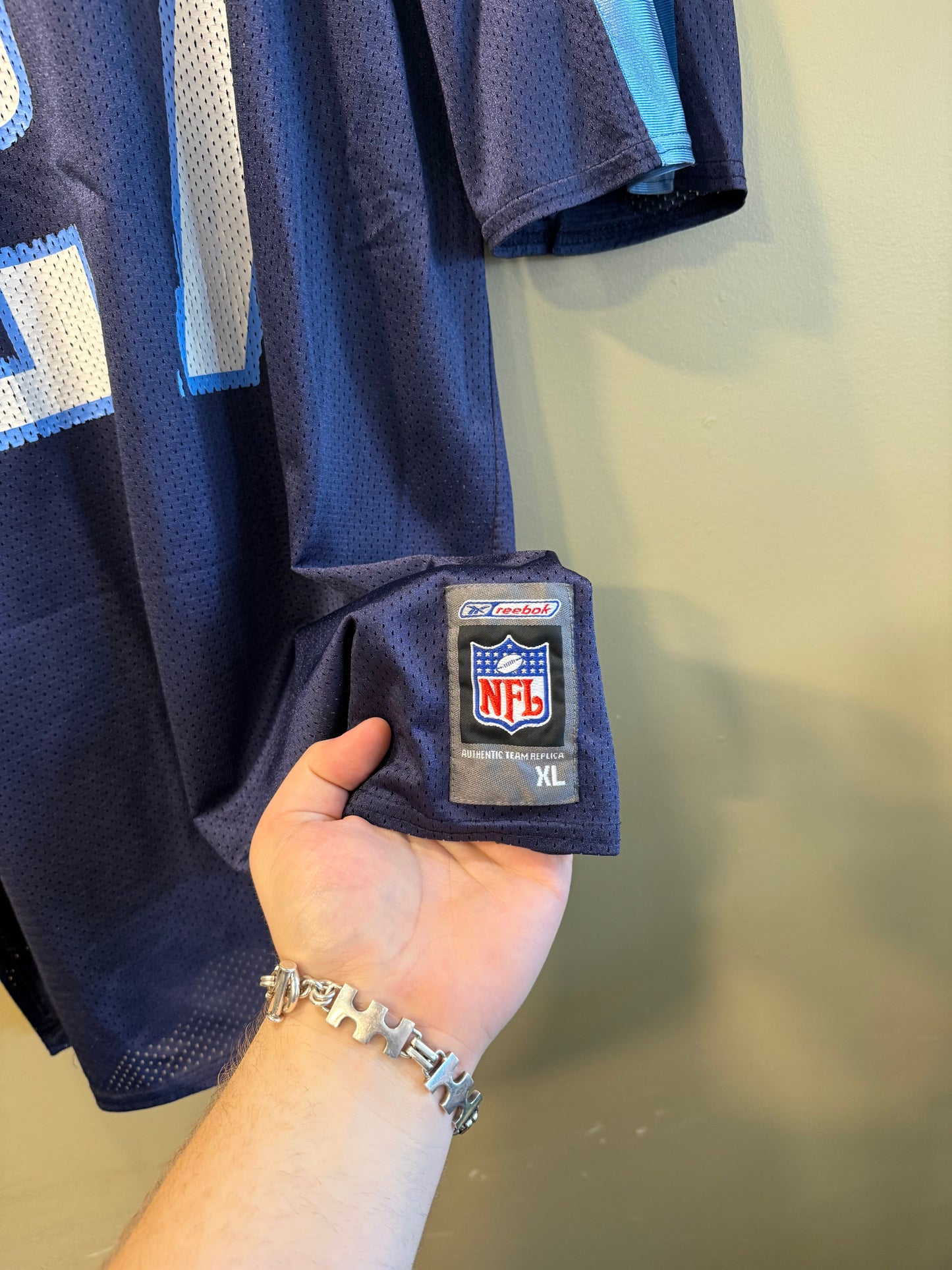 Vintage Tennessee Titans Eddie George Blue NFL Jersey- XXL