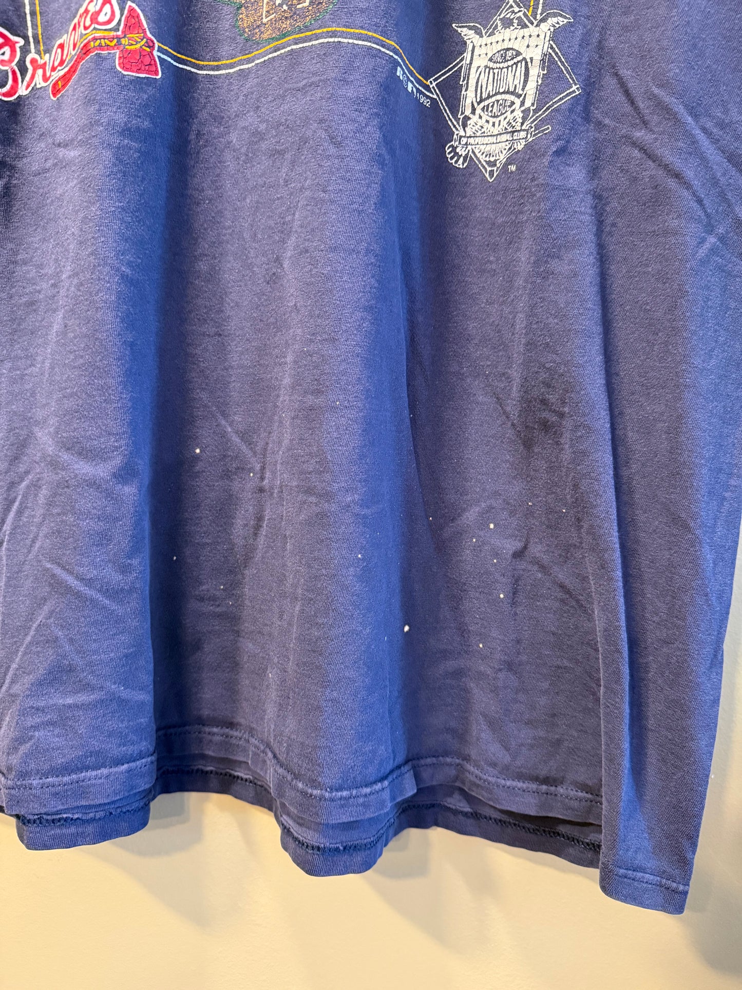 Vintage Atlanta Braves Navy Blue MLB T-Shirt- L/XL