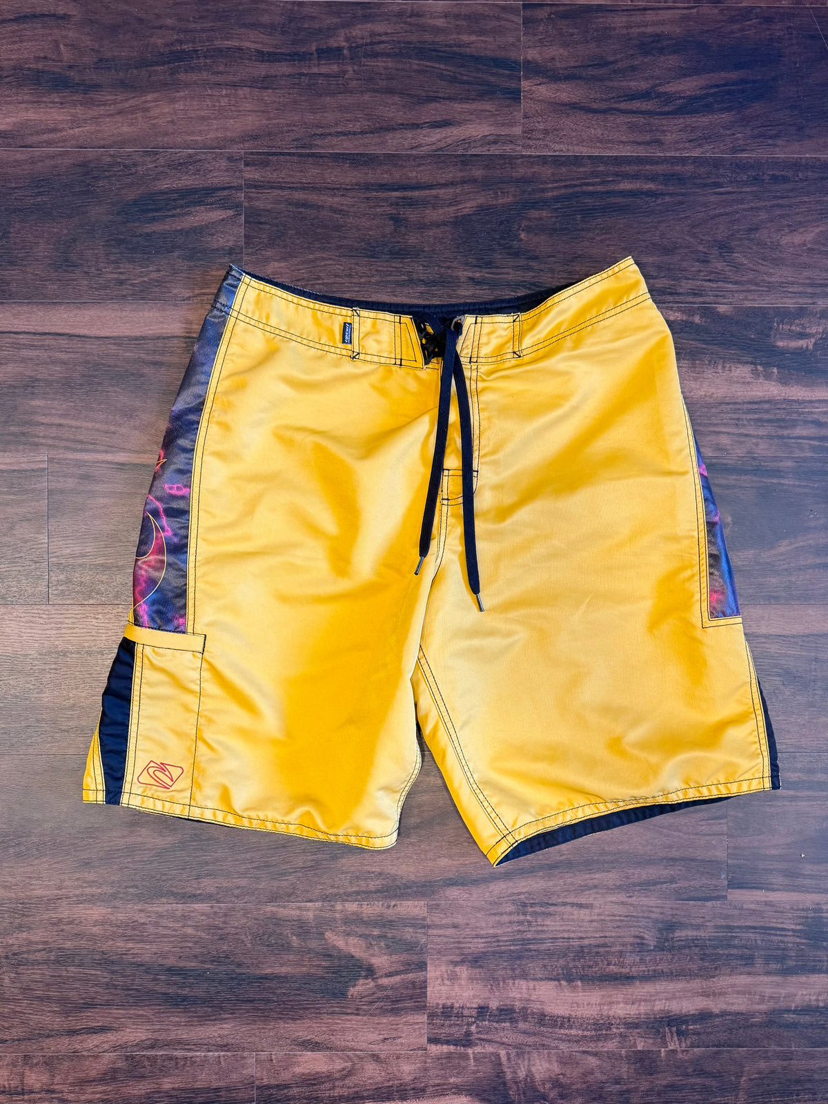 Vintage Ripcurl Yellow Flames Board Shorts- 32
