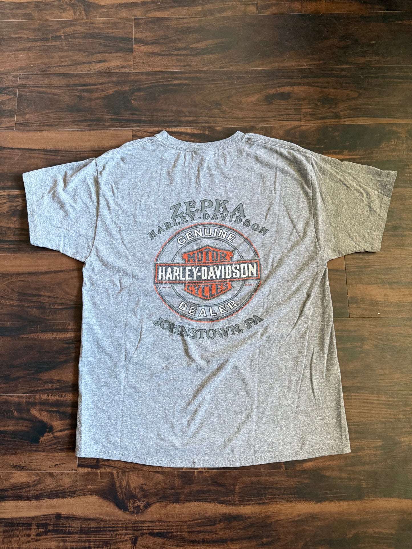 Vintage Harley Davidson Hell On Wheels Gray T-Shirt- L