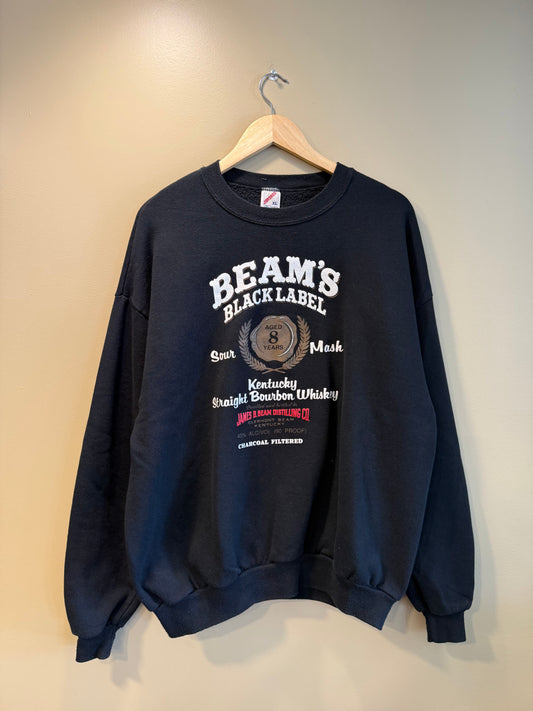 Vintage Jim Beam’s Black Label Whisky Crewneck Sweatshirt- XL