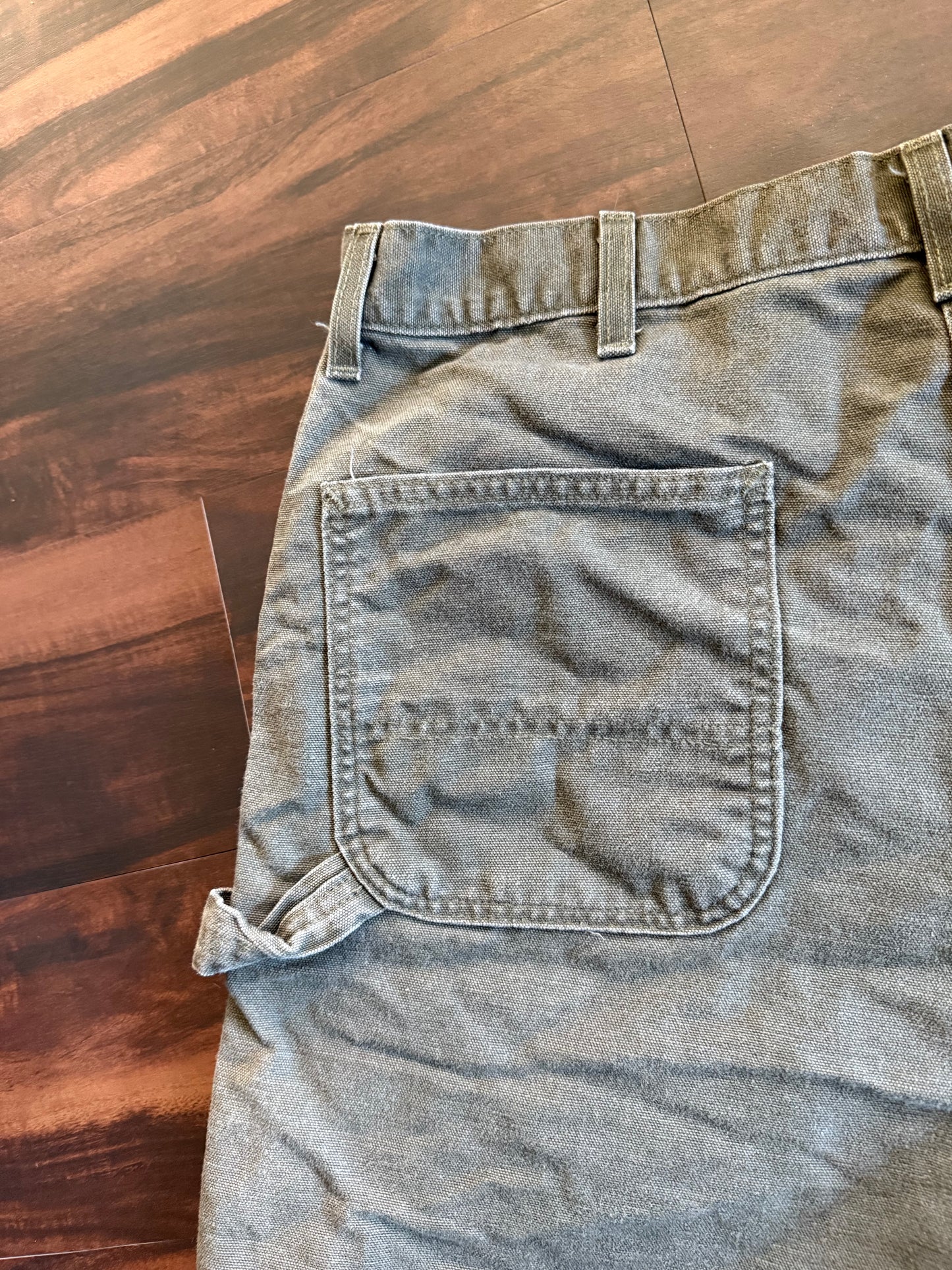Vintage Carhartt Green Canvas Carpenter Shorts- 37