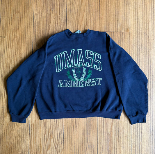 Vintage University of Massachusetts Amherst Boxy Crewneck Sweatshirt- XL