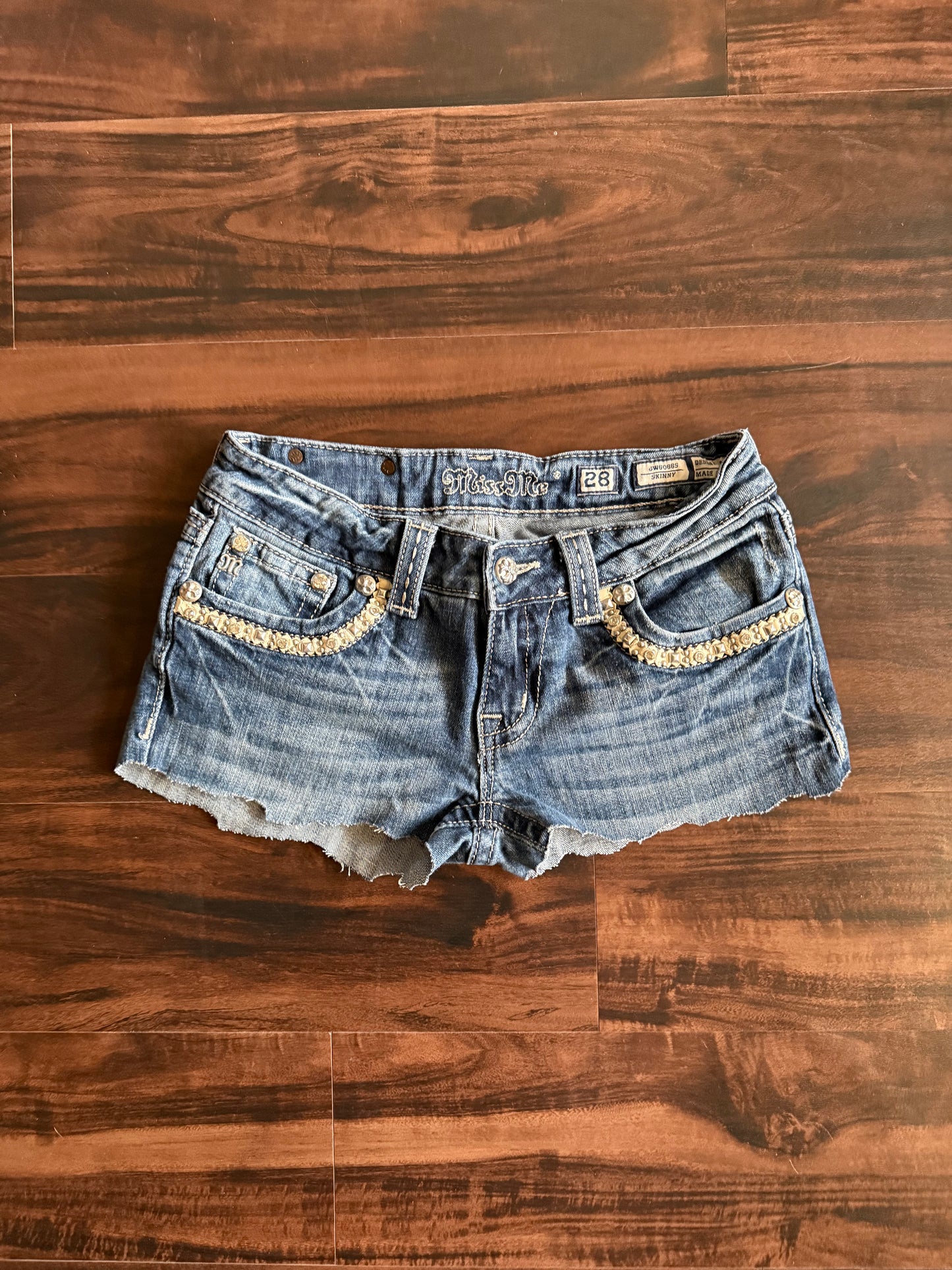 Vintage Y2K Miss Me Denim Jean Shorts- 28