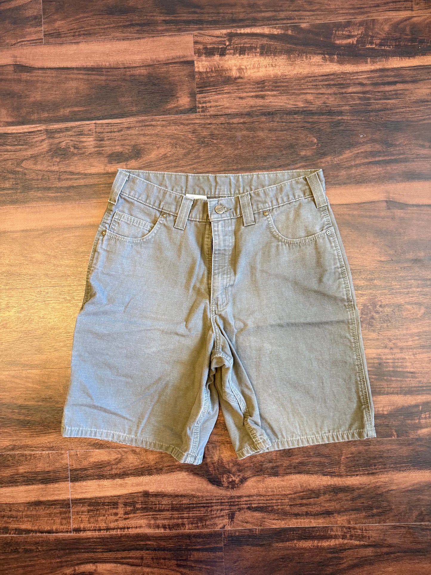Vintage Carhartt Olive Green Canvas Shorts- 30