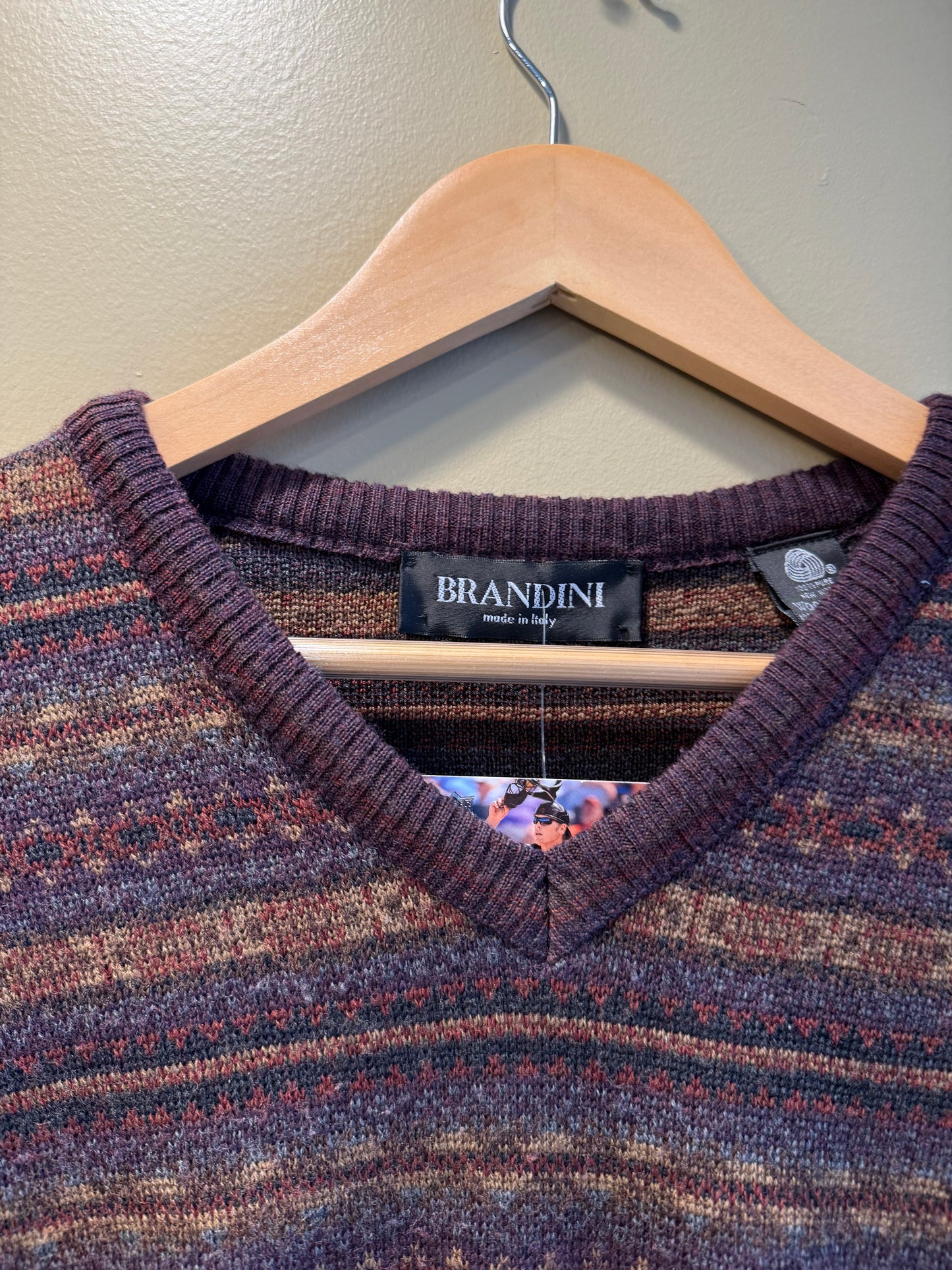 Vintage Brandini Made In Italy Merino Wool Sweater- L
