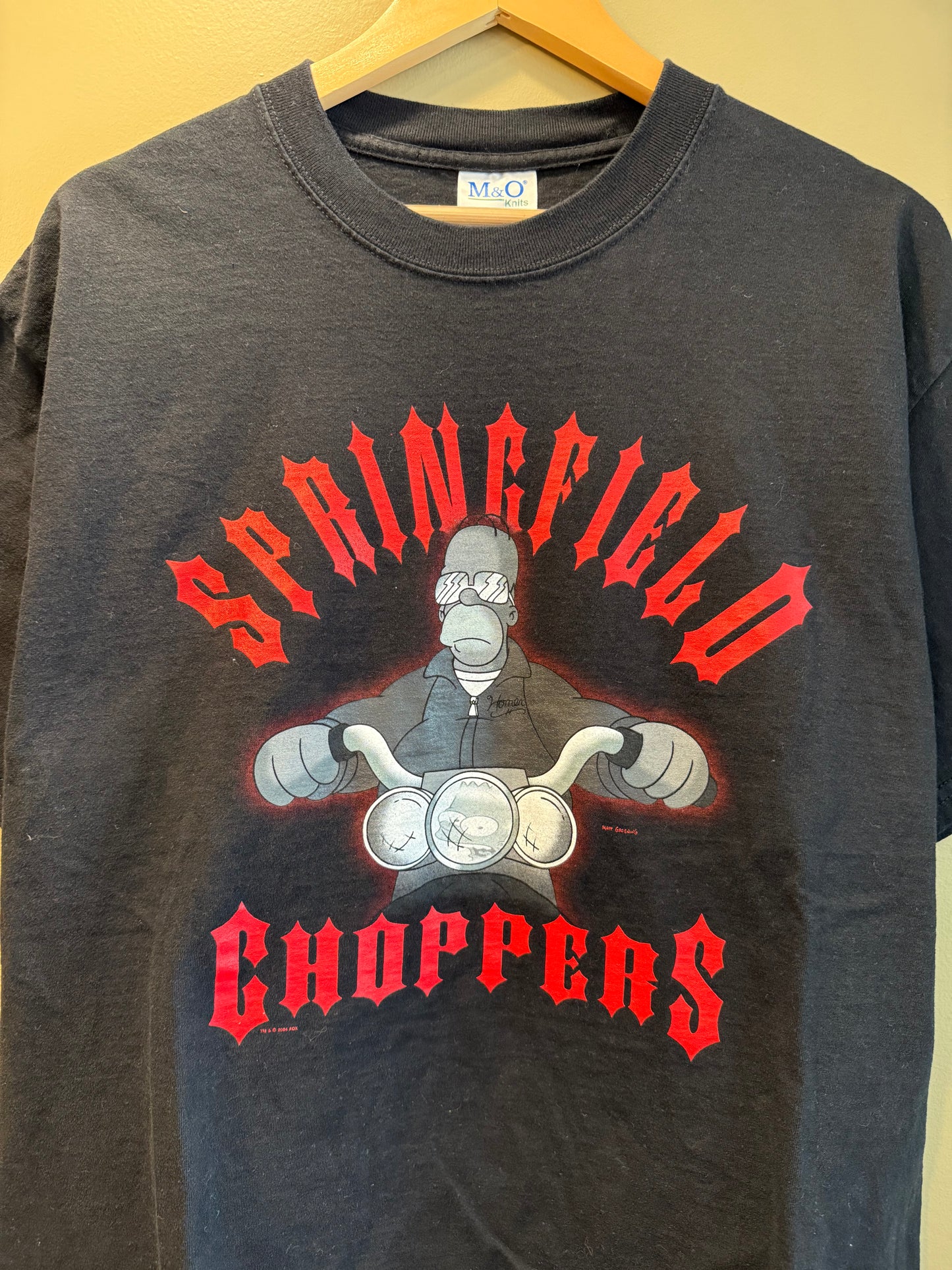 Vintage Springfield Choppers Homer Simpson T-Shirt- L