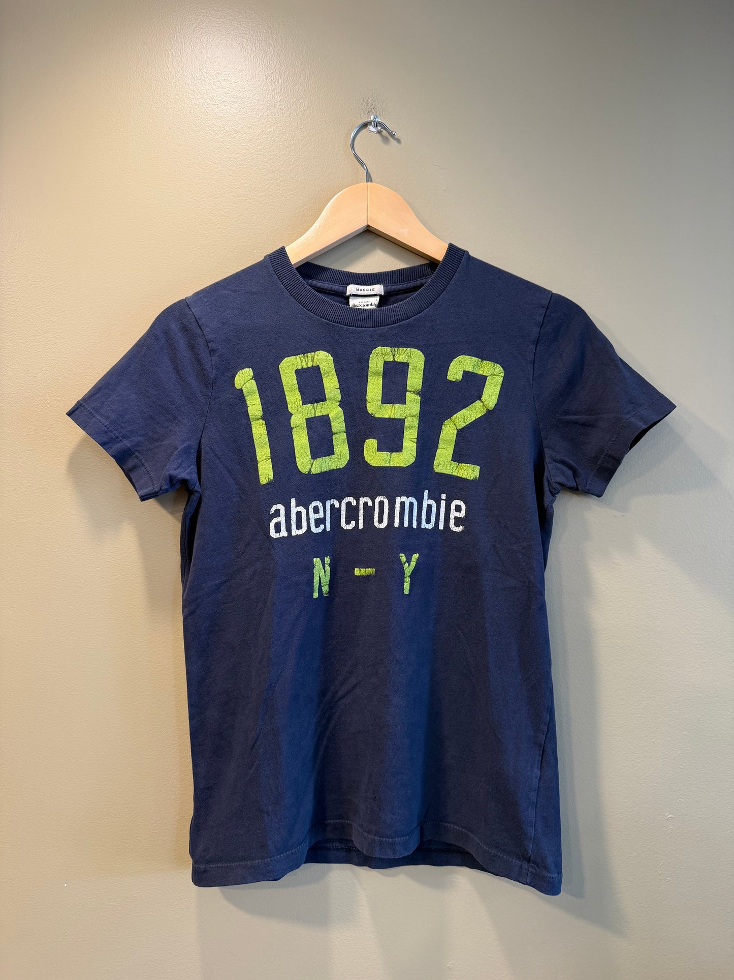 Vintage Abercrombie & Fitch Navy Blue Baby Tee T-Shirt- S