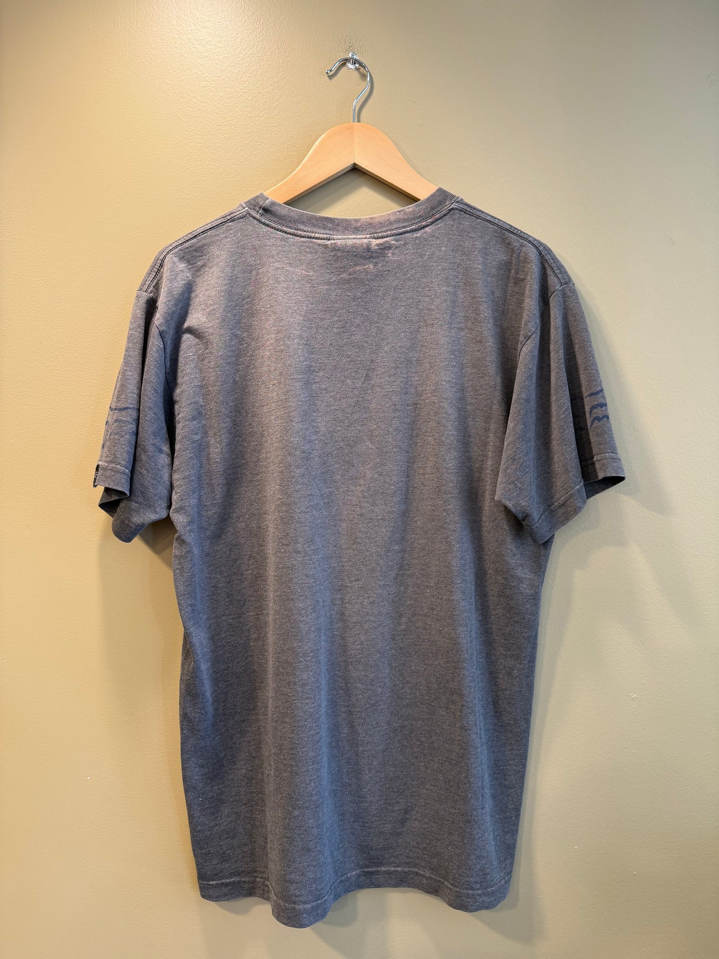 Vintage Fox Racing Gray Distressed T-Shirt- L