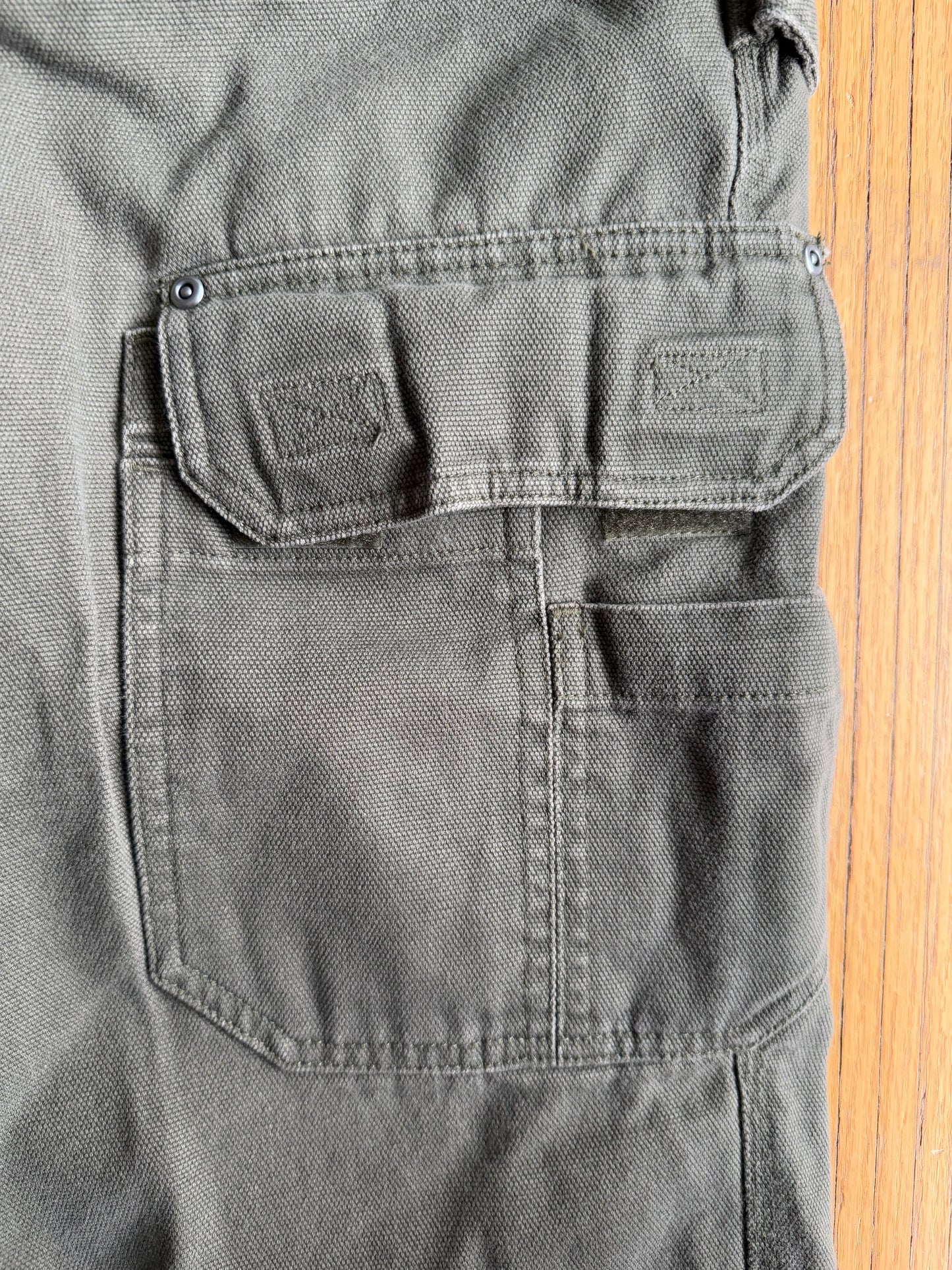 Vintage Duluth Trading Co. Green Heavy Canvas Cargo Pants- 33x30