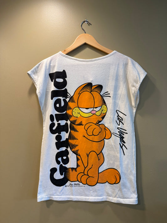 Vintage Garfield All Over Print Tank Top- L