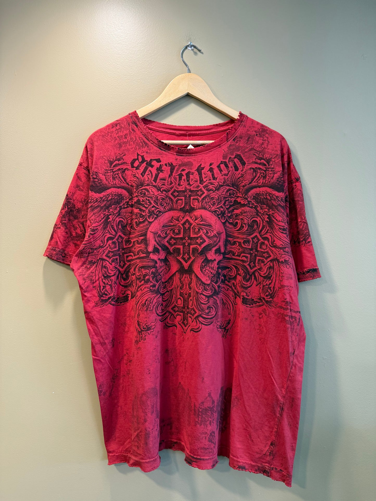 Vintage Affliction Fedor Vs. Barnett Trilogy Fight T-Shirt- XL