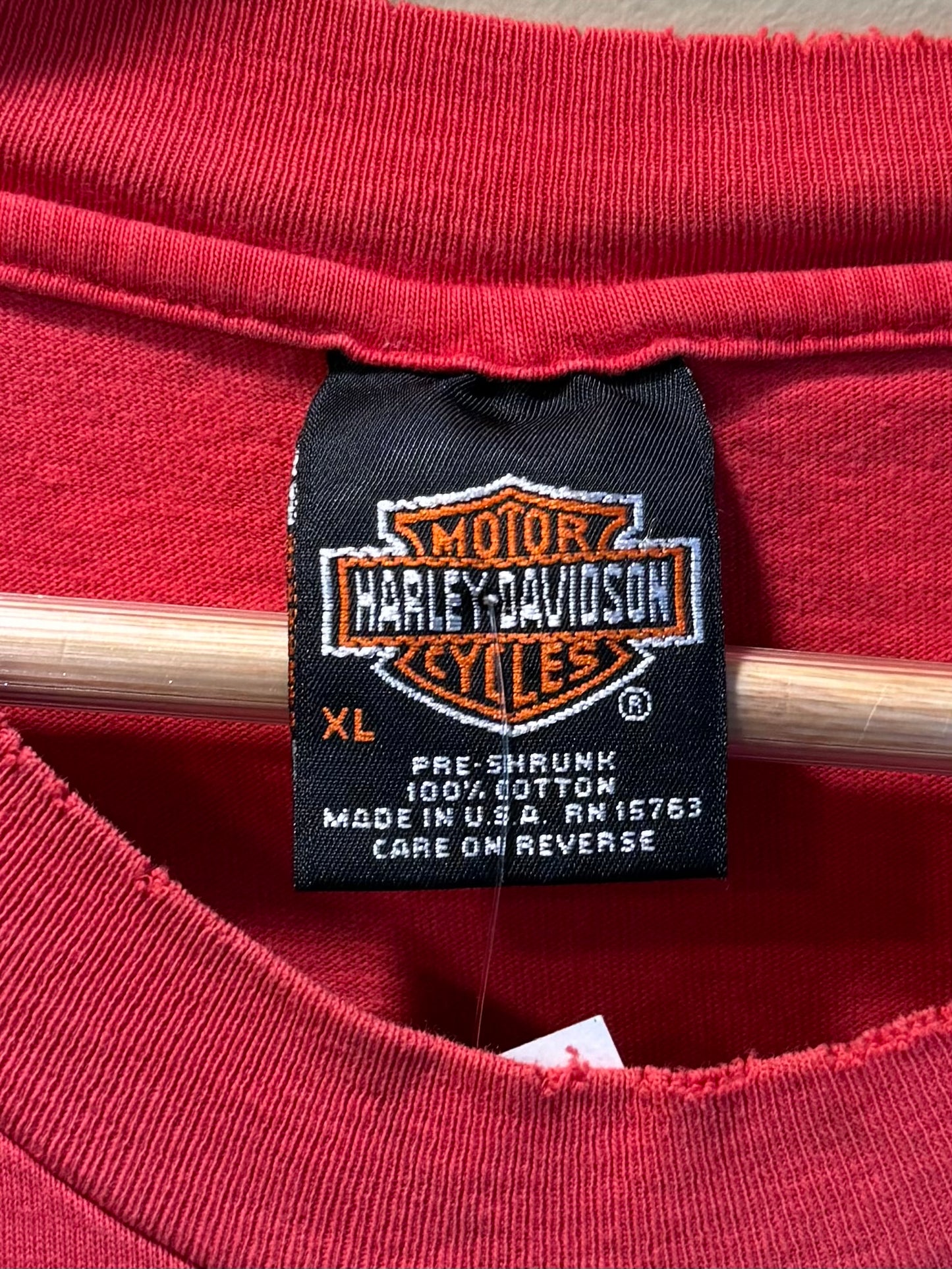 Vintage Harley Davidson Red St. Petersburg Florida T-Shirt- XL