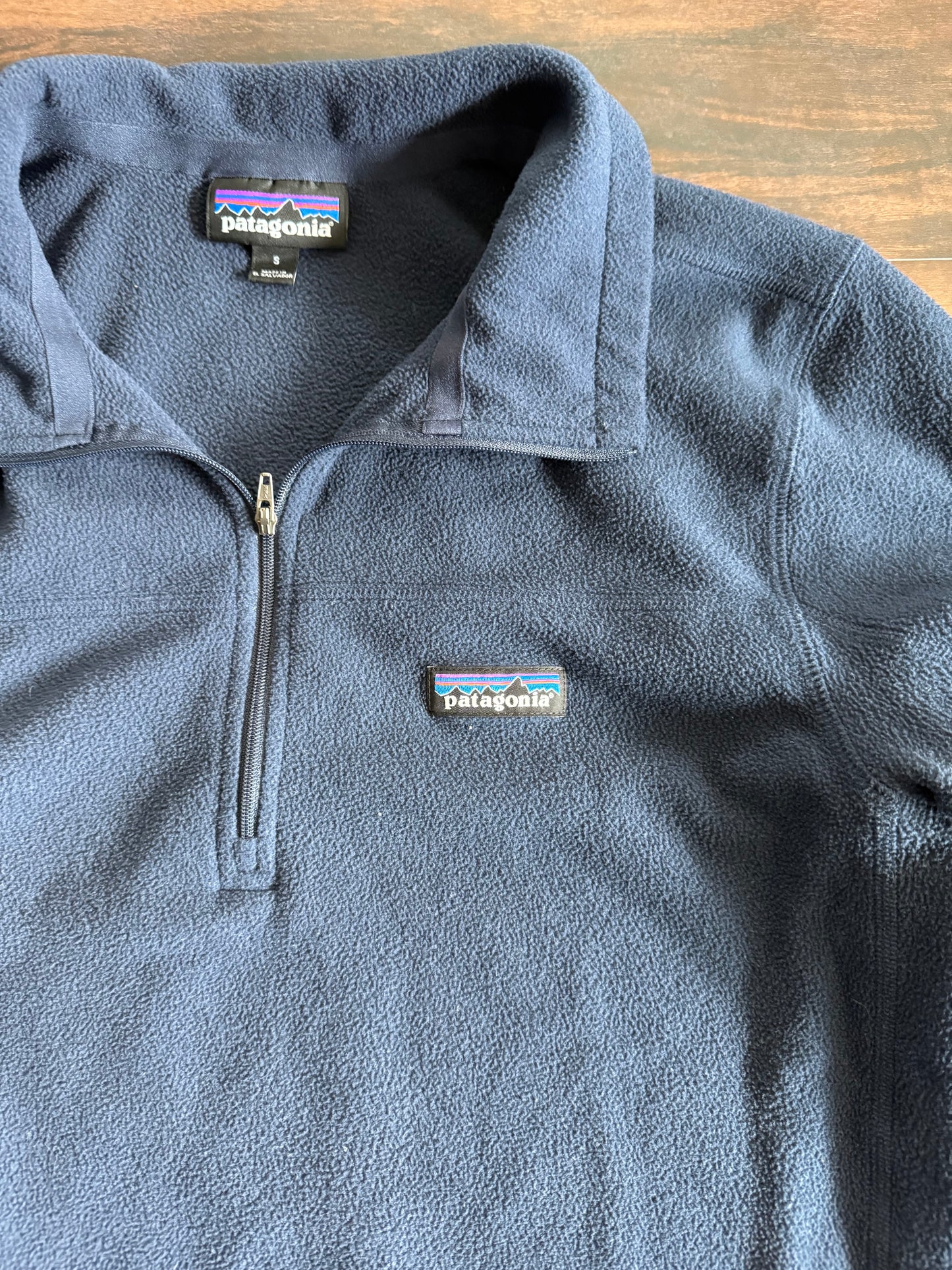 Patagonia Navy Blue Quarter-Zip Fleece Jacket- S