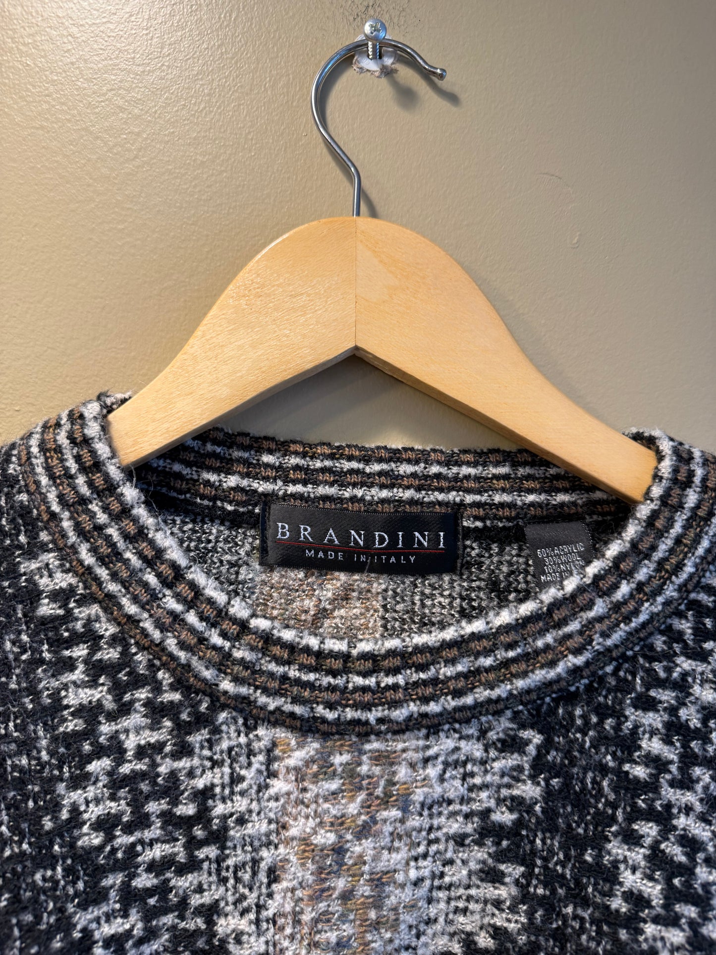 Vintage Brandini Made In Italy Wool Blend Sweater- XL