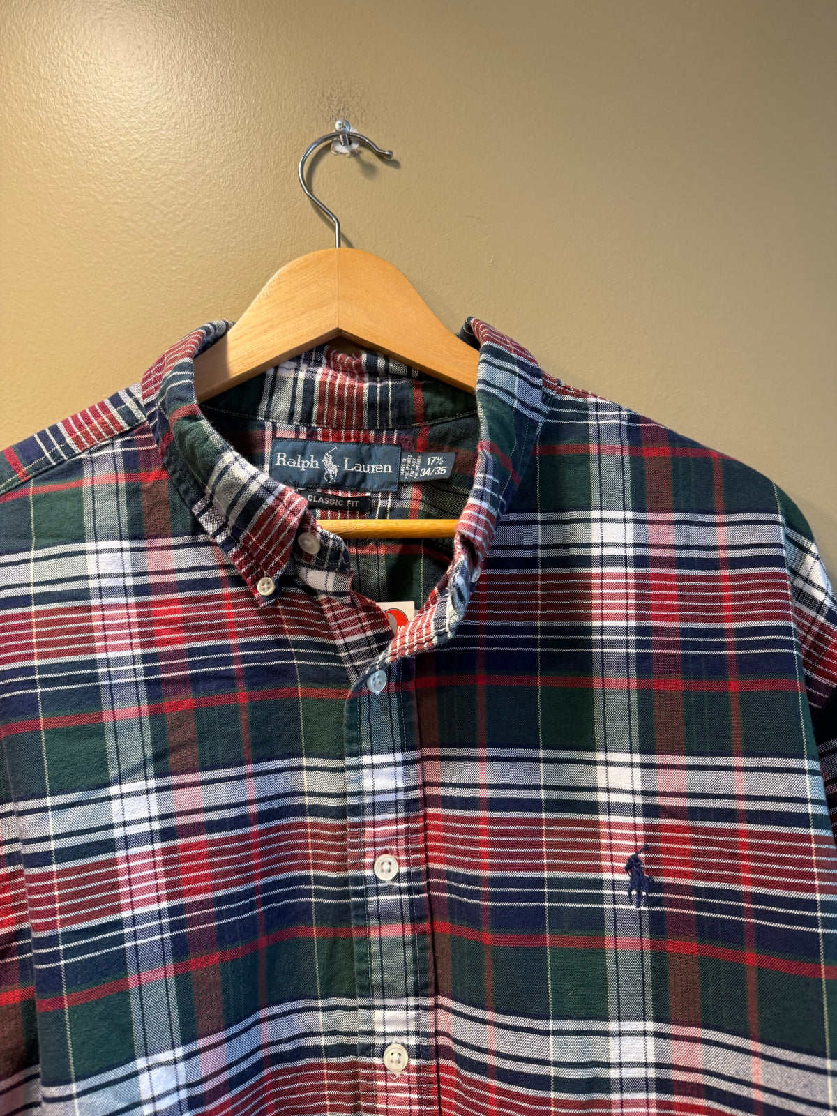 Vintage Polo Ralph Lauren Checkered Button-Up Shirt- XL