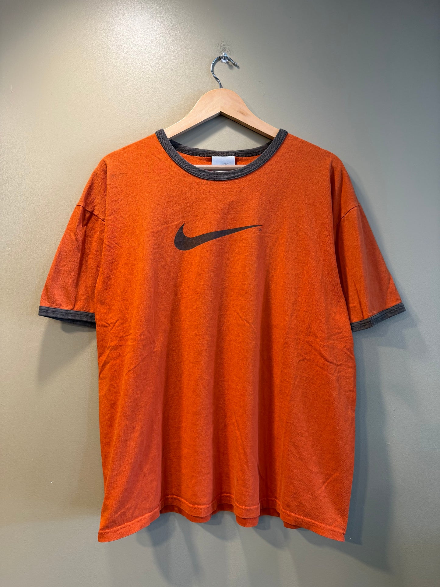 Vintage Nike Orange Ringer T-Shirt- L