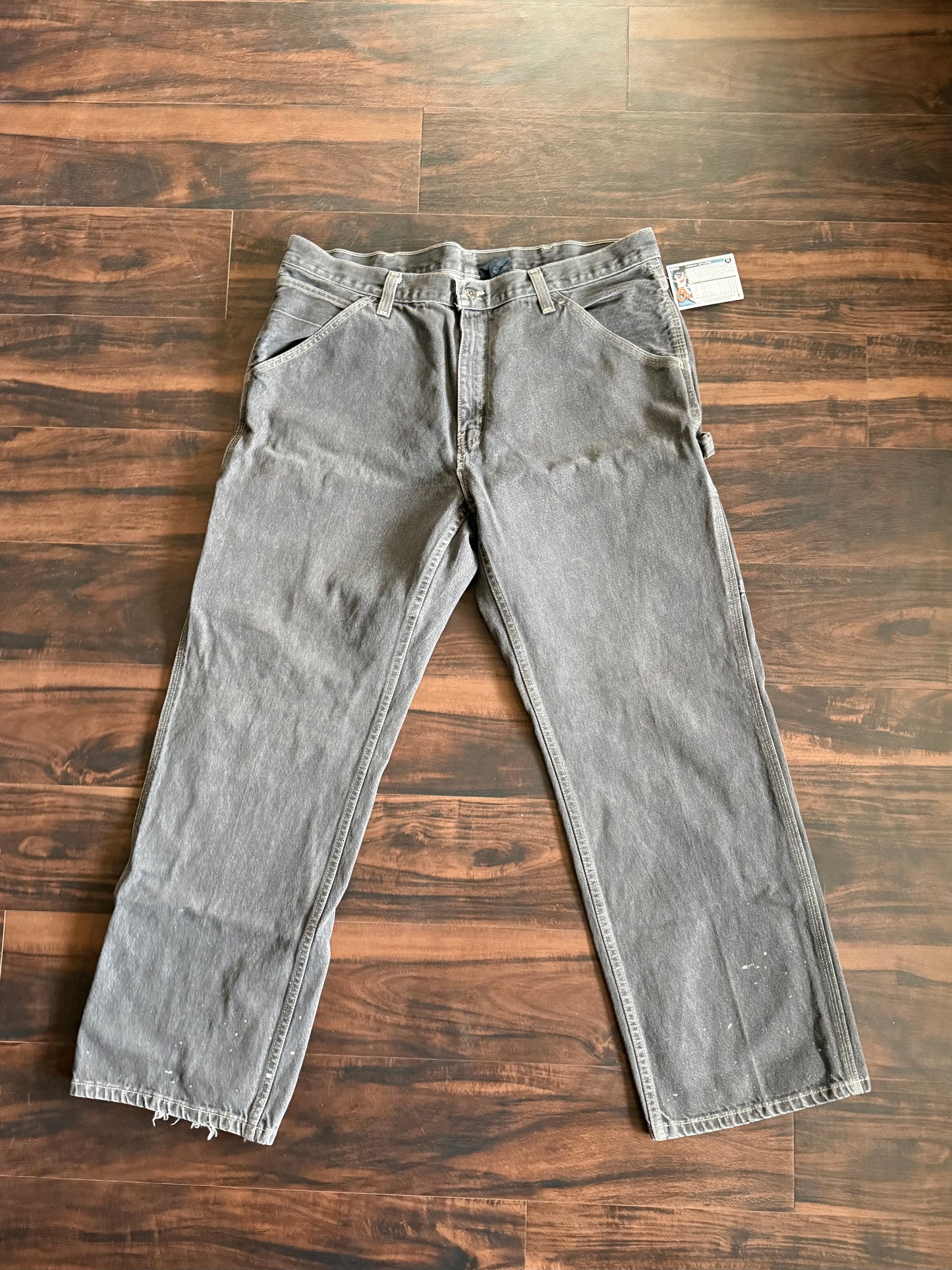 Vintage Y2K Faded Glory Gray Carpenter Denim Jeans- 40x32