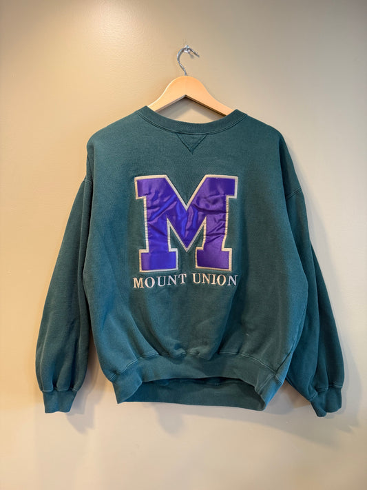 Vintage Mount Union University Green Crewneck- M