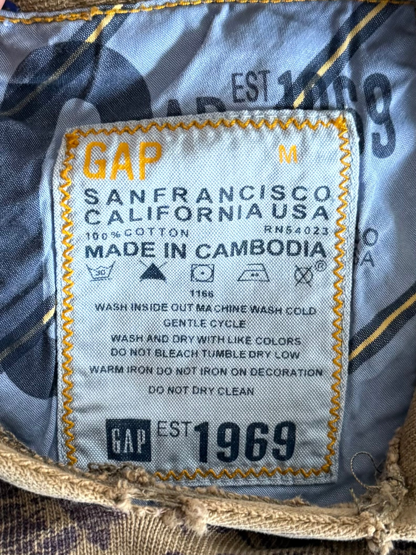 Vintage Y2K Gap Women’s Canvas Hoodie Sweatshirt- M