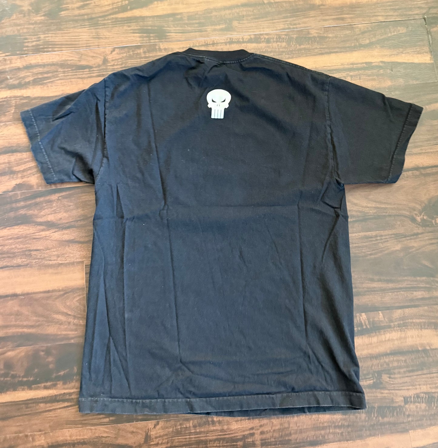 Vintage Marvel By Mad Engine The Punisher Black 3D Printed T-Shirt- M