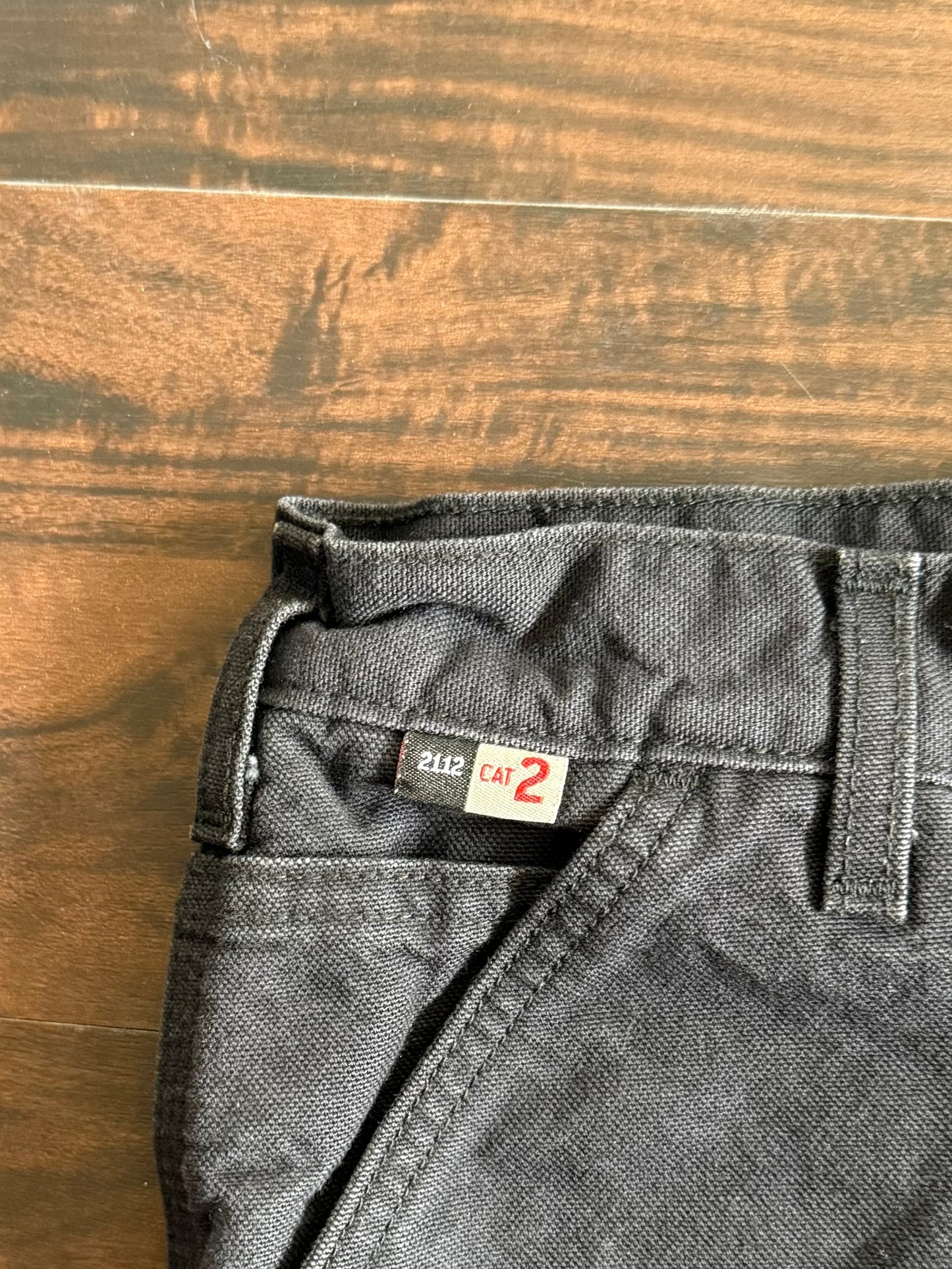 Vintage Carhartt Black Fire Resistant Cotton Canvas Carpenter Workwear Pants- 31x34