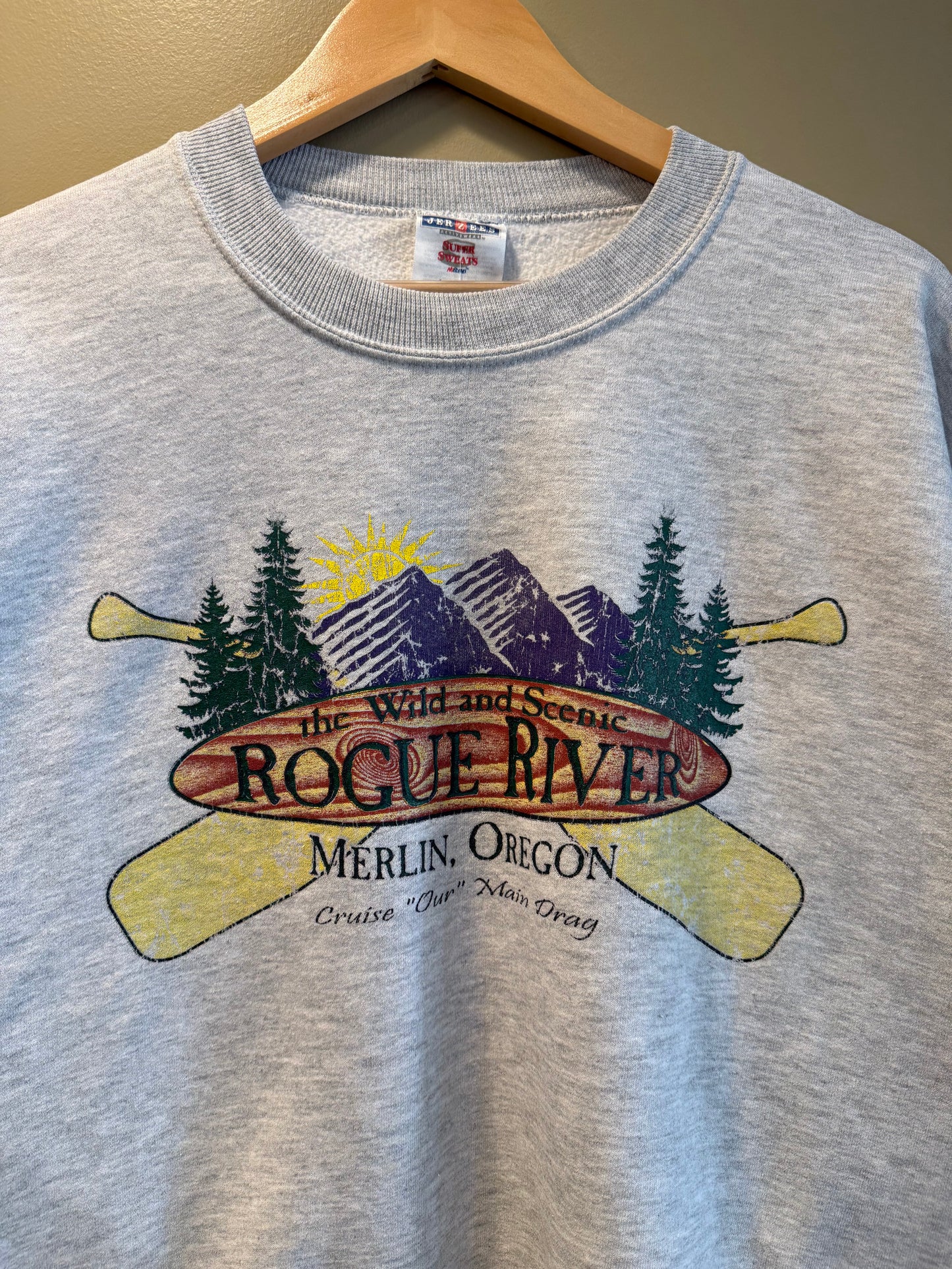 Vintage Rogue River Merlin Oregon Crewneck Sweatshirt- L