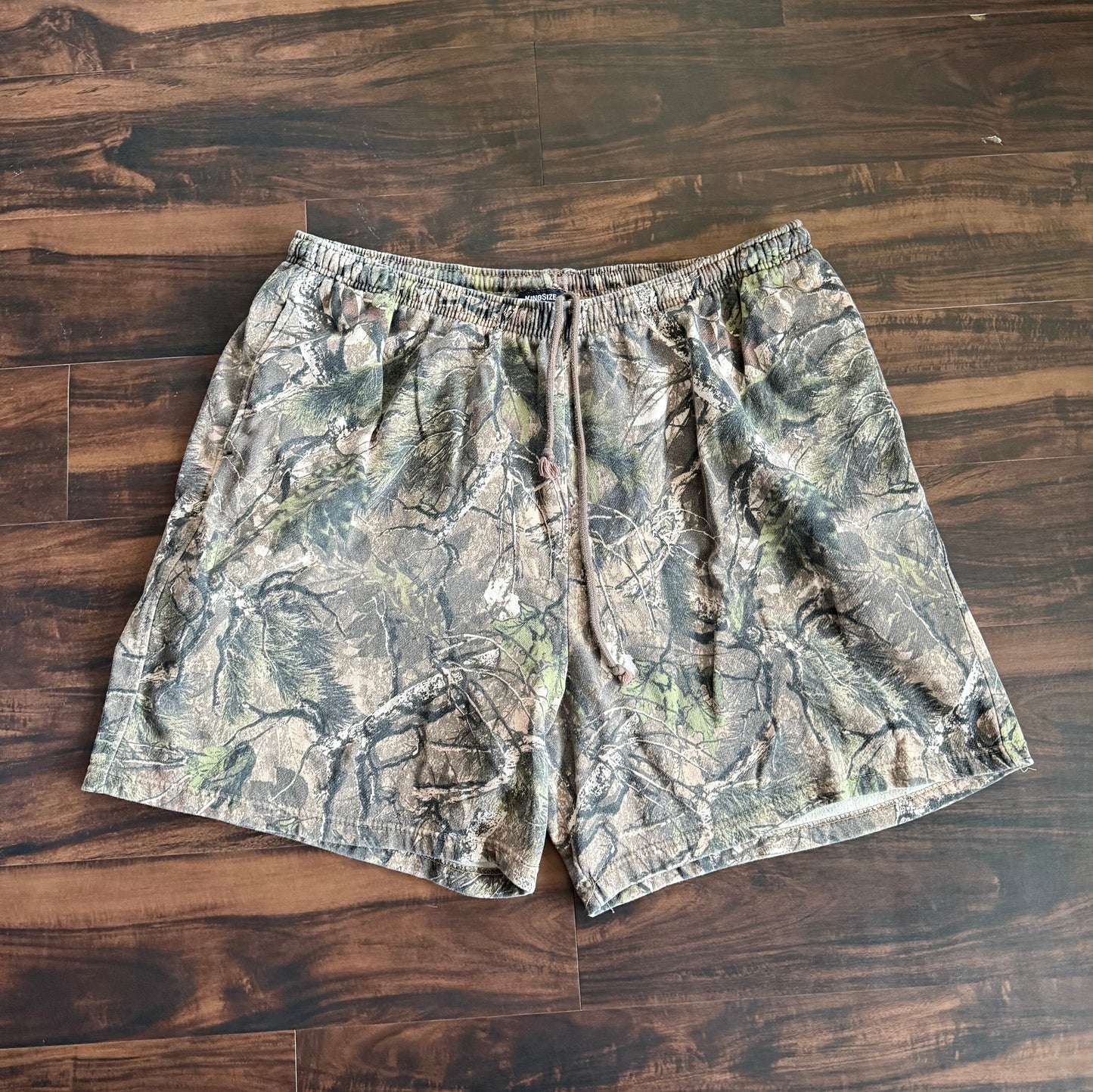 Vintage Real Tree Camouflage Sweat Shorts- 3XL