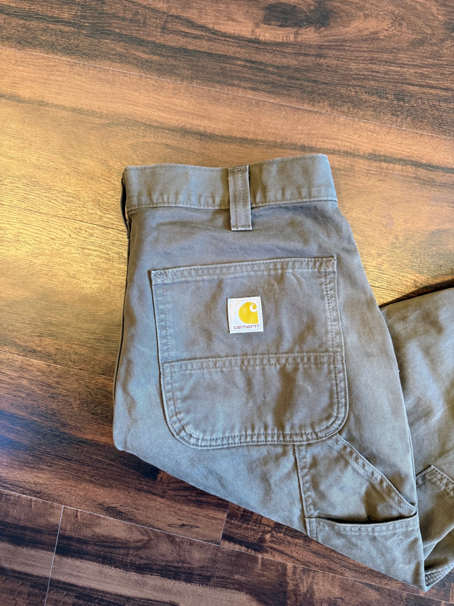 Vintage Carhartt Green Canvas Carpenter Pants- 31x31