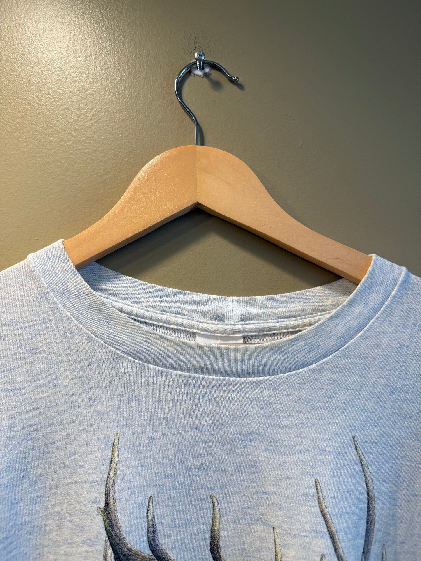 Vintage Rocky Mountain Elk Foundation Nature Wrap-Around Print T-Shirt- XL
