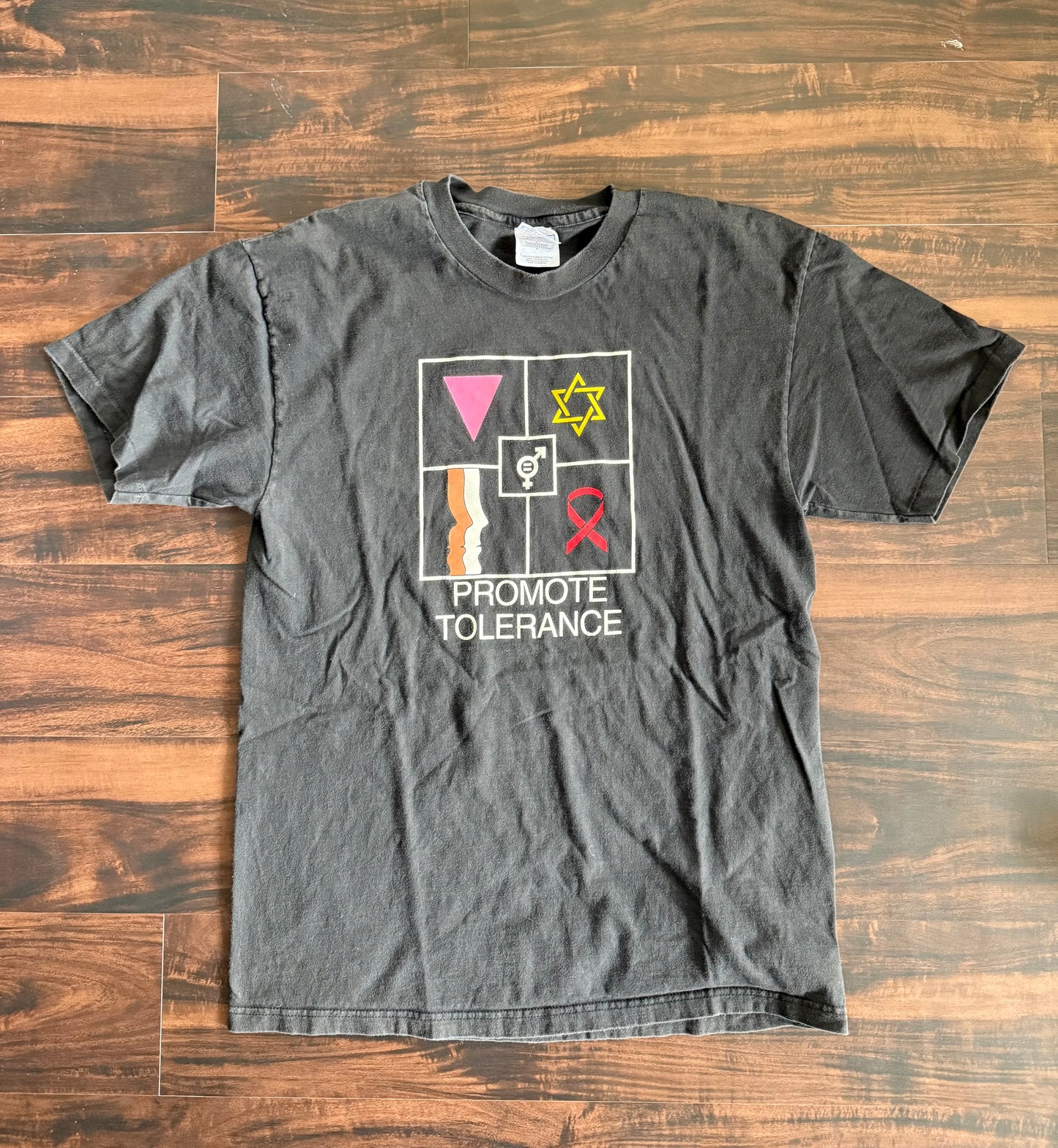 Vintage Promote Tolerance Activism Equal Rights T-Shirt- M